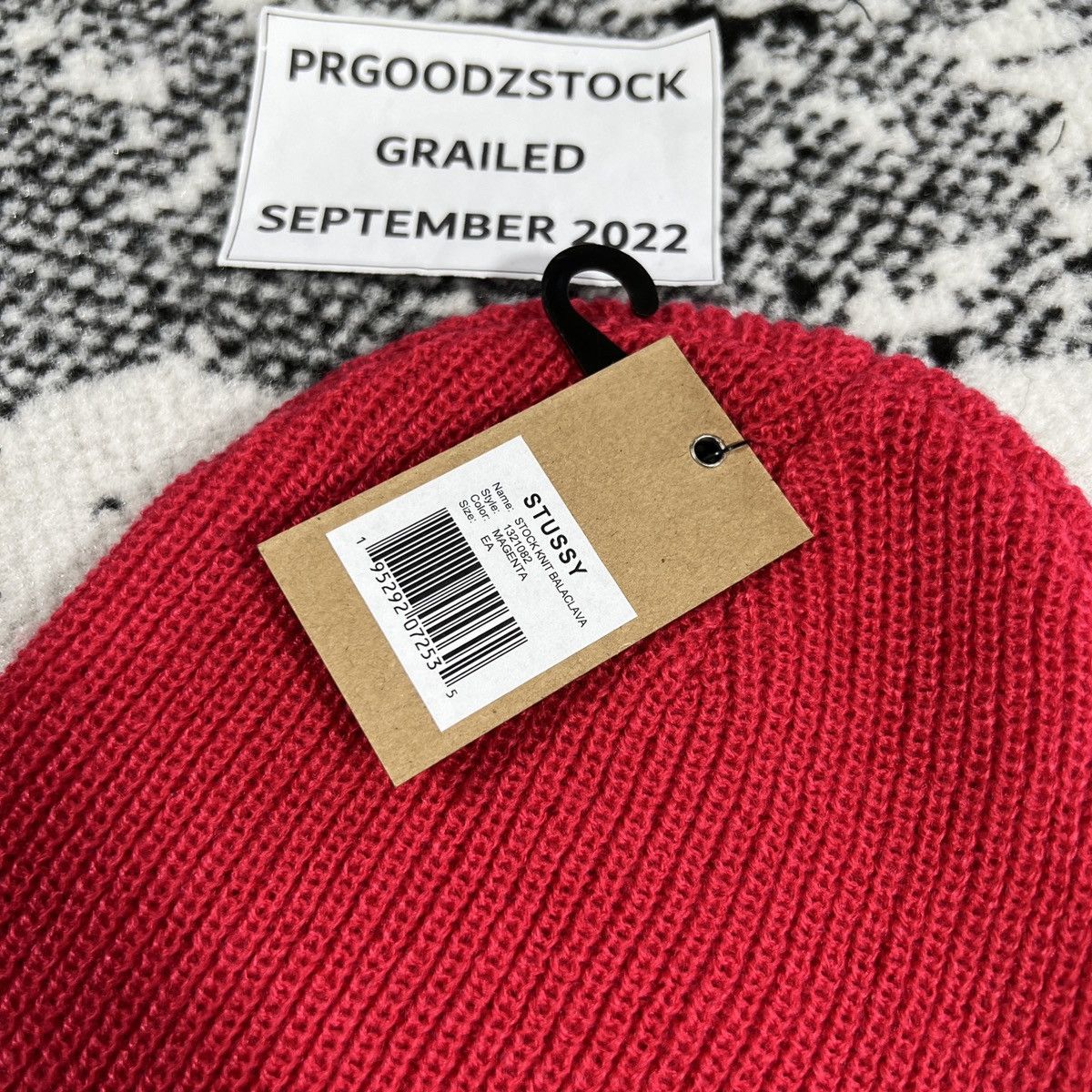 Stussy STUSSY STOCK KNIT BALACLAVA IN MAGENTA - DS - Size ONE SIZE - 7 Thumbnail