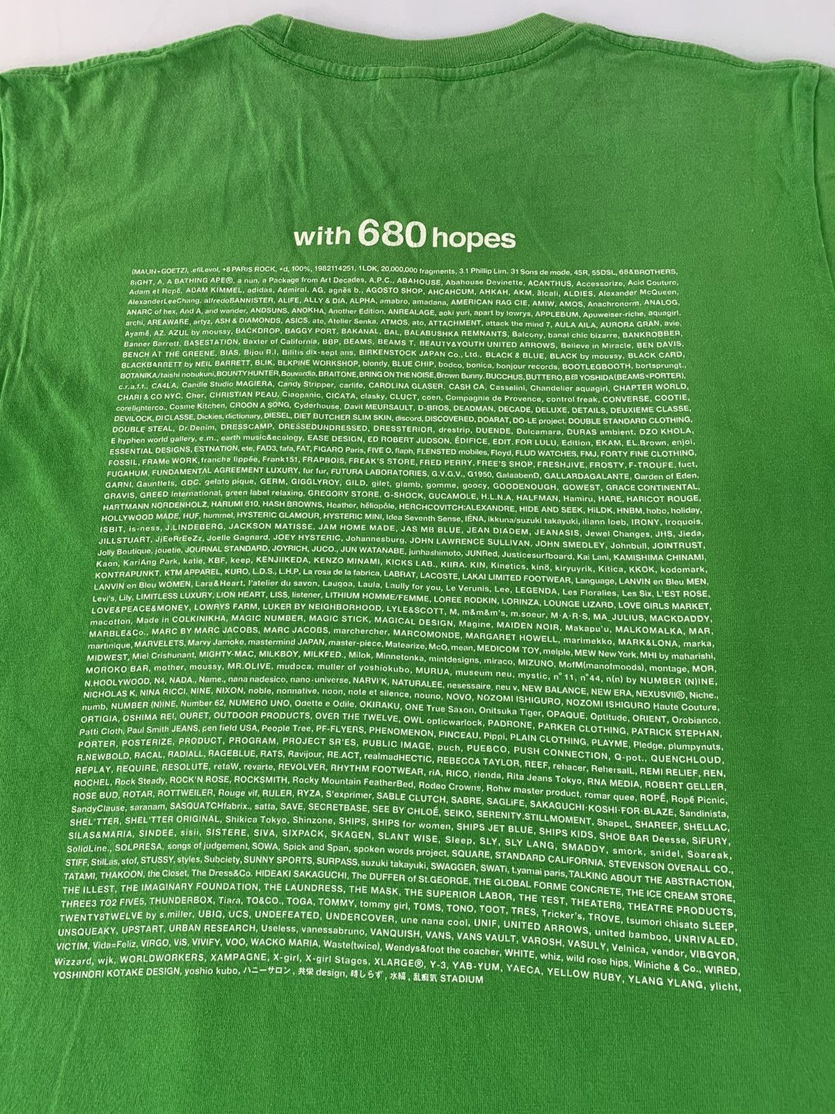 image of Various 680 Brands Name List Start Today Tee in Green, Men's (Size Medium)