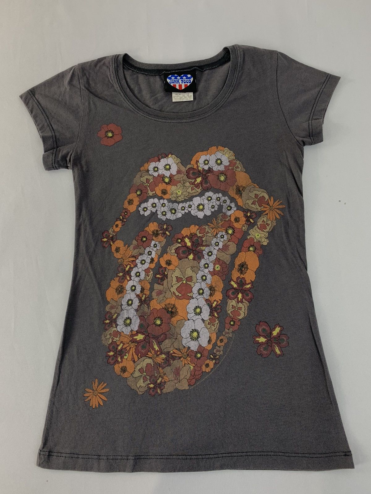 Junk Food Hype The Rolling Stone X Junk Food Big Tongue Floral Logo Size XS / US 0-2 / IT 36-38 - 2 Thumbnail