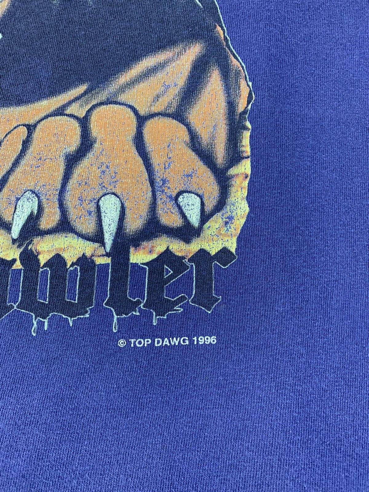Rap Tees × Top Dawg Entertainment × Vintage 90s Top Dawg 96 Night Crawler Rotweiler Dog Rap Tees Size US M / EU 48-50 / 2 - 5 Thumbnail