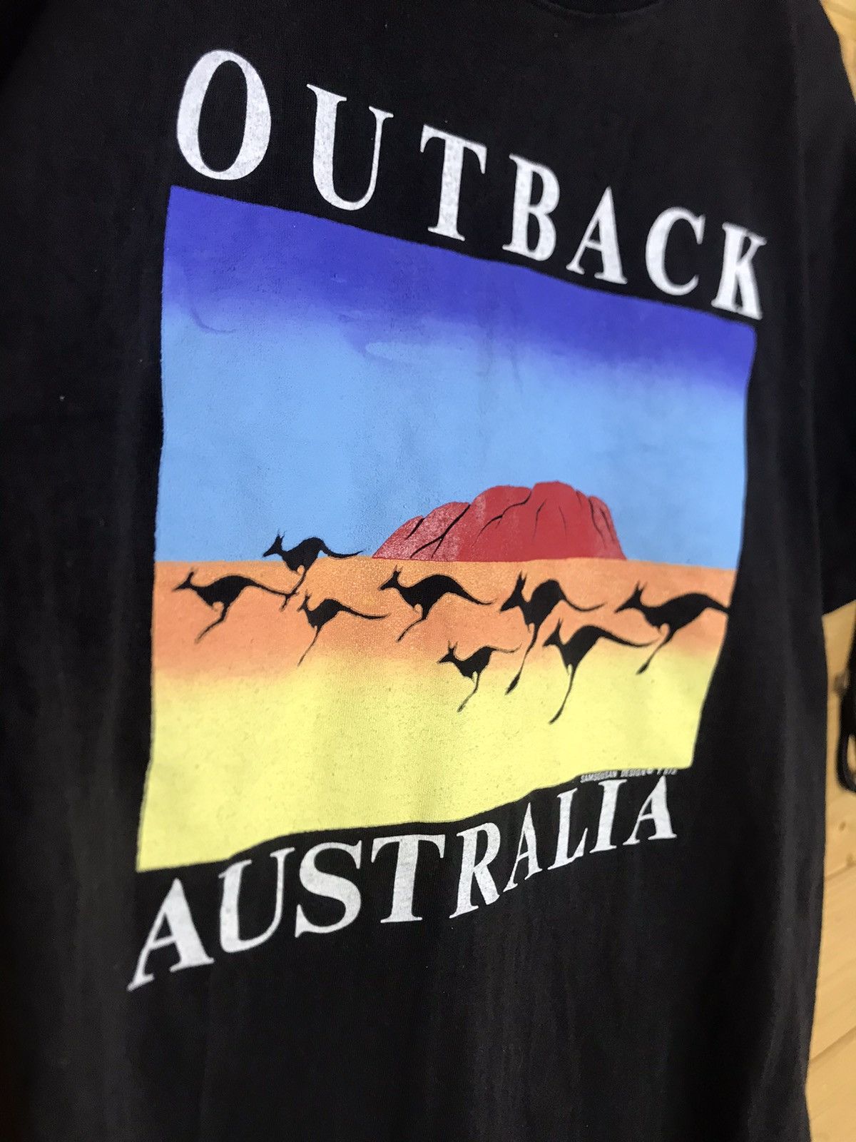 Man Made In Australia Vintage 90s Samsousan Outback Australia single stitch tee Size US S / EU 44-46 / 1 - 3 Thumbnail