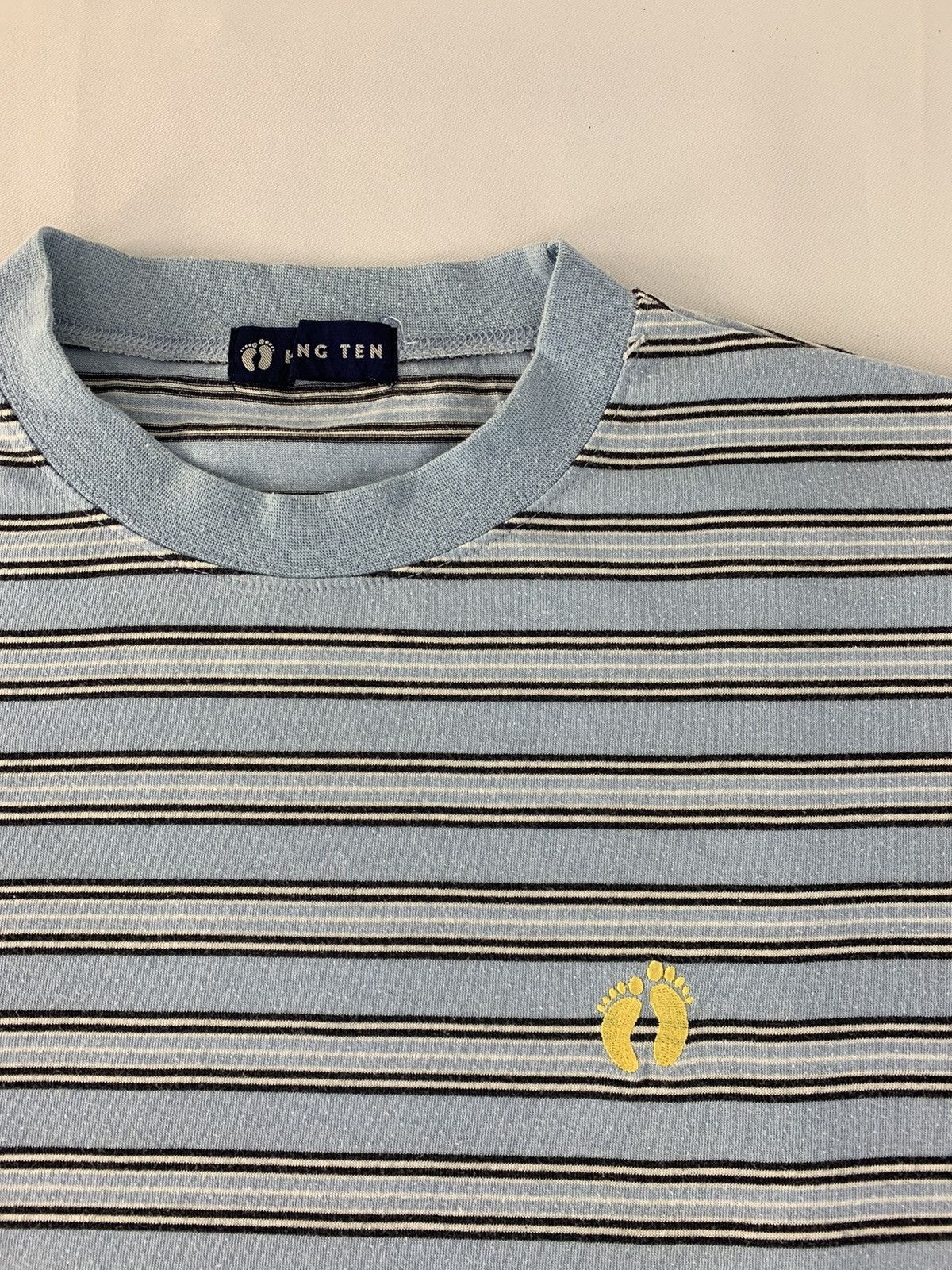 Hang Ten 90s Hang Ten Crewneck Stripes Embroidery Logo Tee Size US L / EU 52-54 / 3 - 4 Thumbnail