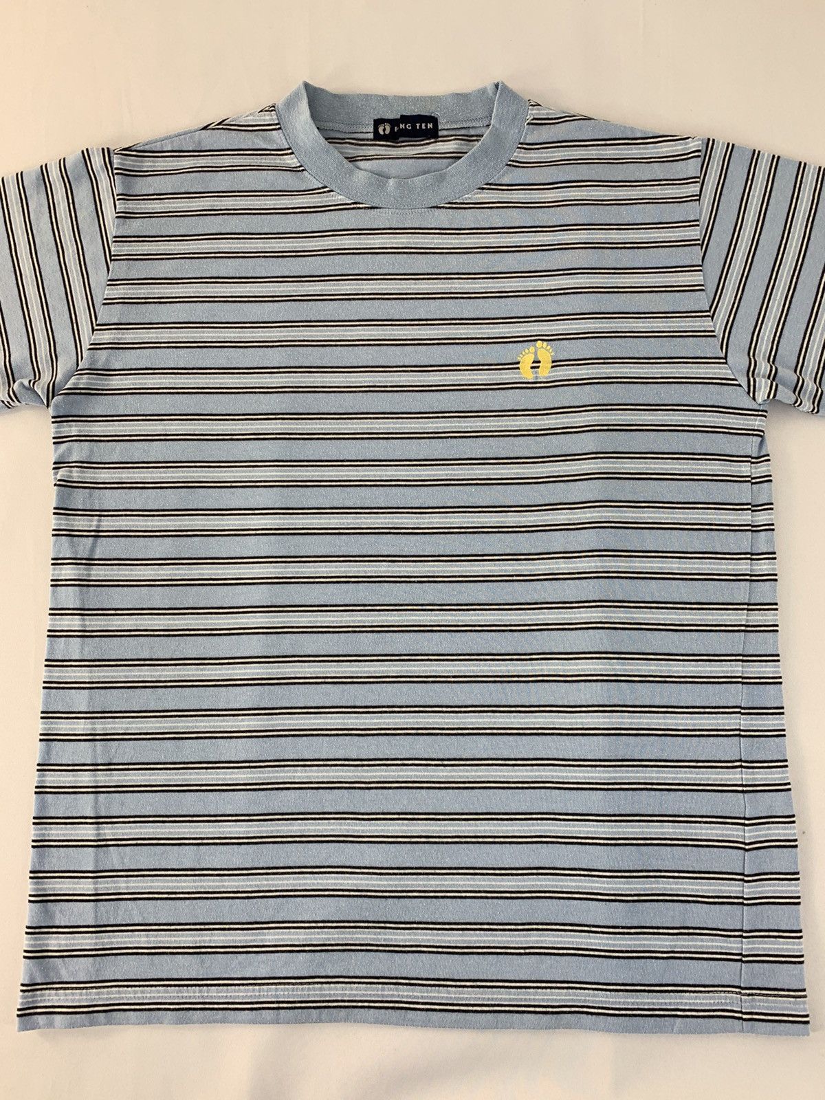 Hang Ten 90s Hang Ten Crewneck Stripes Embroidery Logo Tee Size US L / EU 52-54 / 3 - 3 Thumbnail