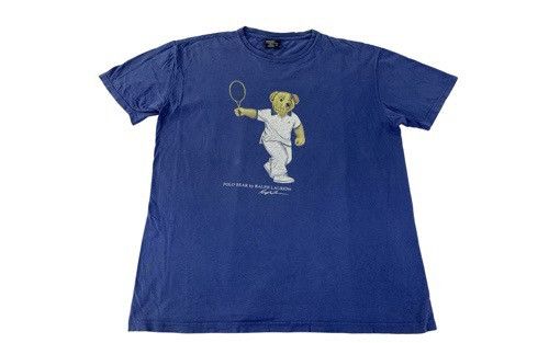 Polo Ralph Lauren 90s Polo by Ralph Lauren Polo Bear Tennis Printed Tee Size US L / EU 52-54 / 3 - 1 Thumbnail