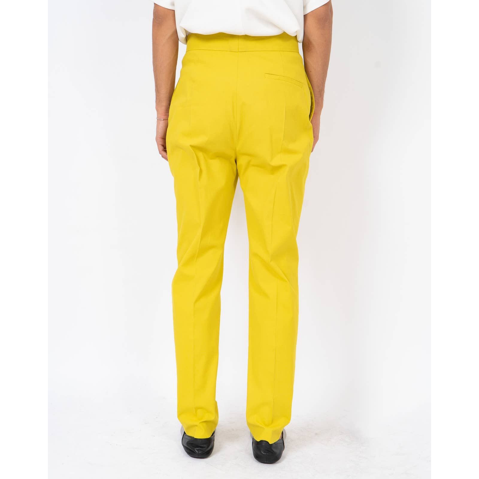 Haider Ackermann SS19 Yellow Highwaisted Cotton Trousers Size US 31 - 5 Thumbnail