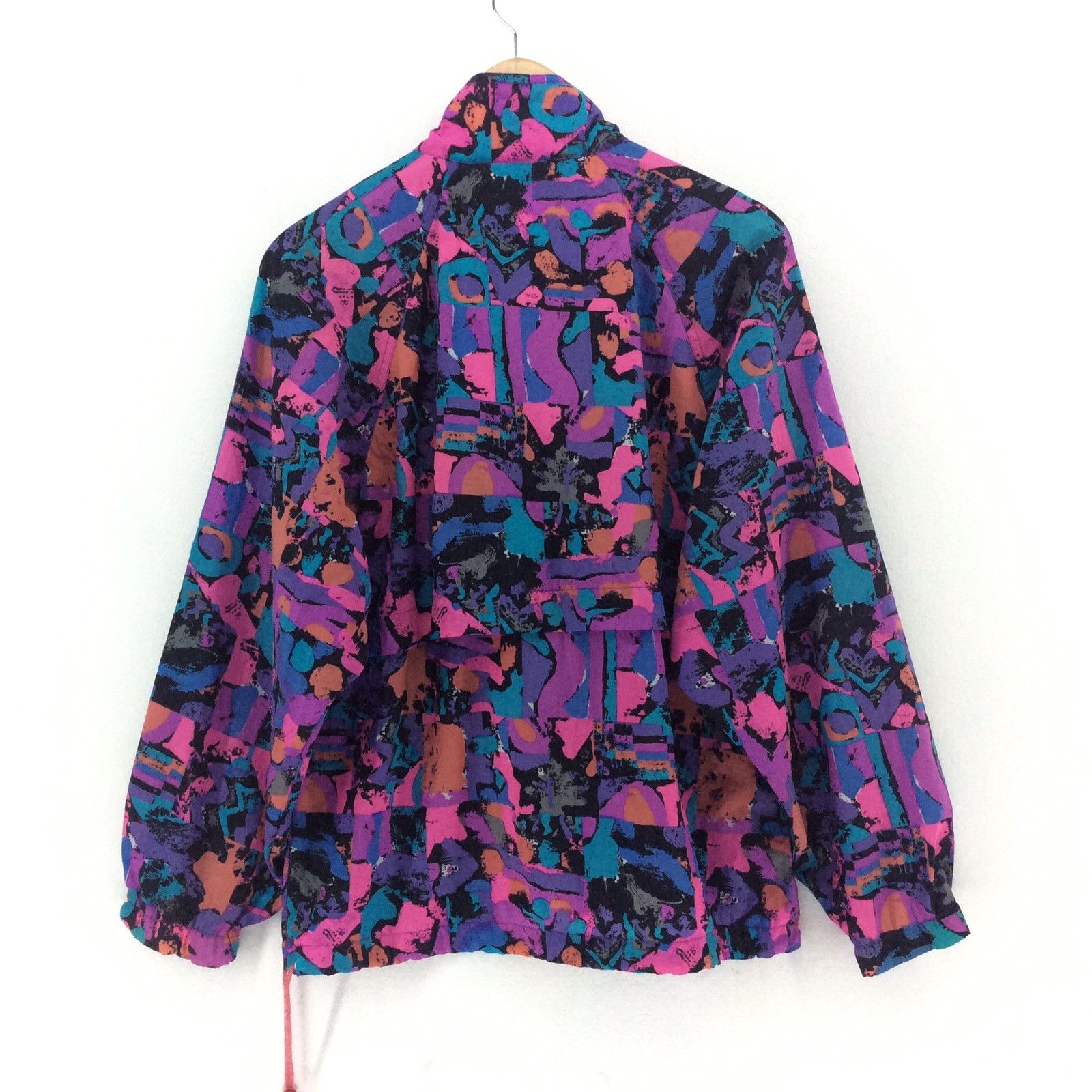 Reebok Limited Size Large Big Logo Hip Hop Windbreaker All over printed