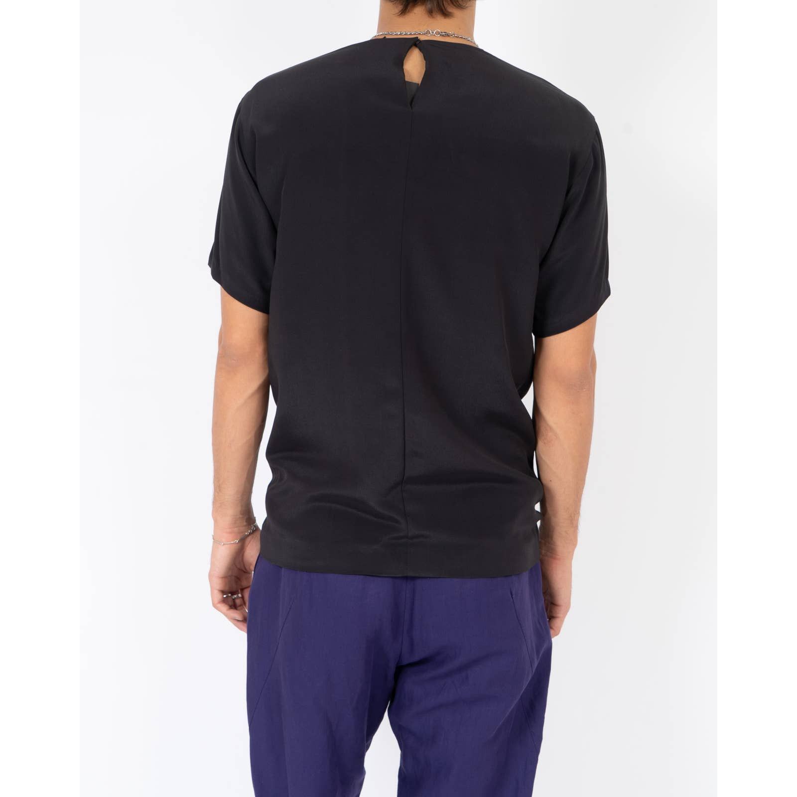 Haider Ackermann FW19 Sophora Black Evening Silk T-Shirt Size US XS / EU 42 / 0 - 5 Thumbnail