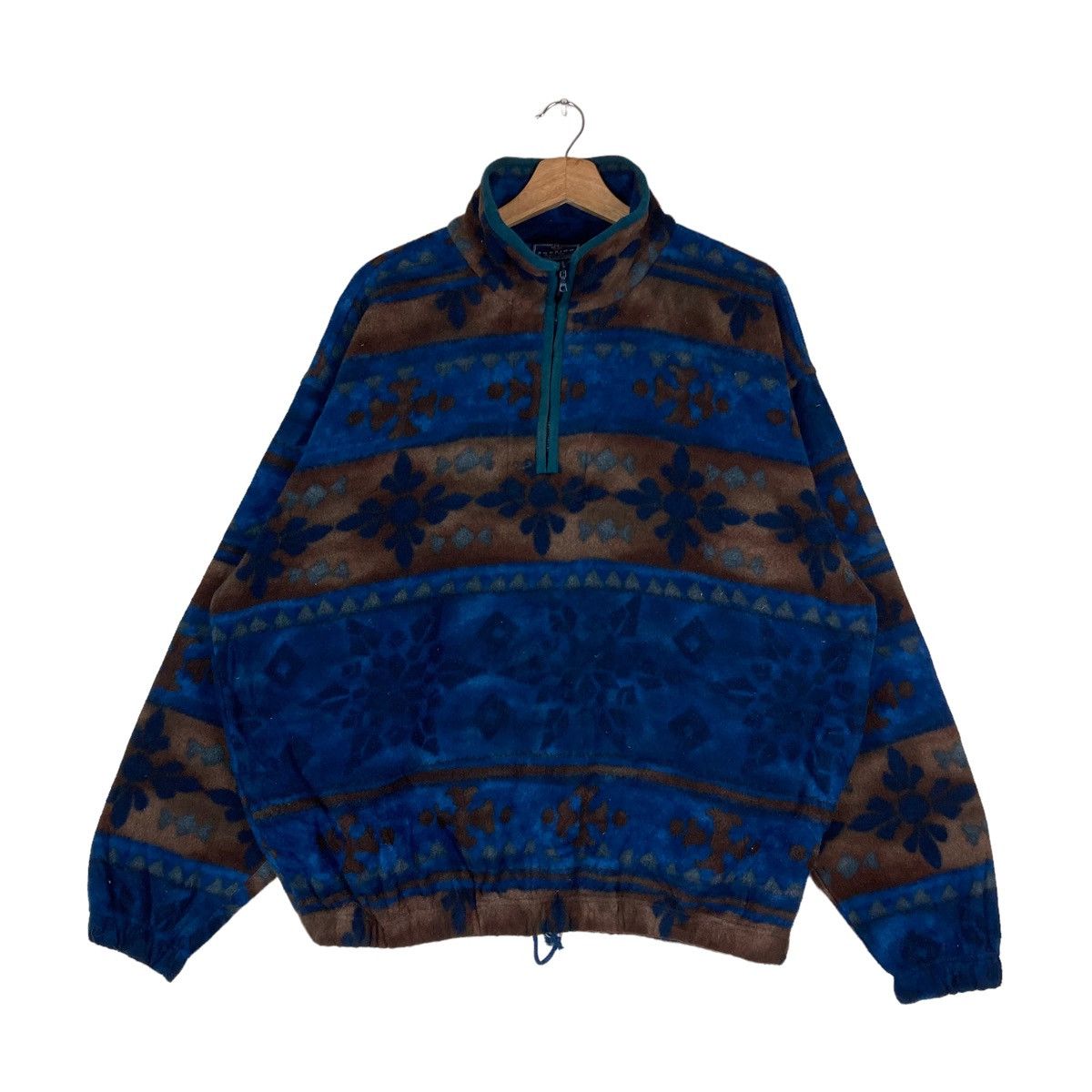 Vintage Vintage Rodrigo Two Tone Navajo Design Quarter Zip Pullover Size US M / EU 48-50 / 2 - 1 Thumbnail