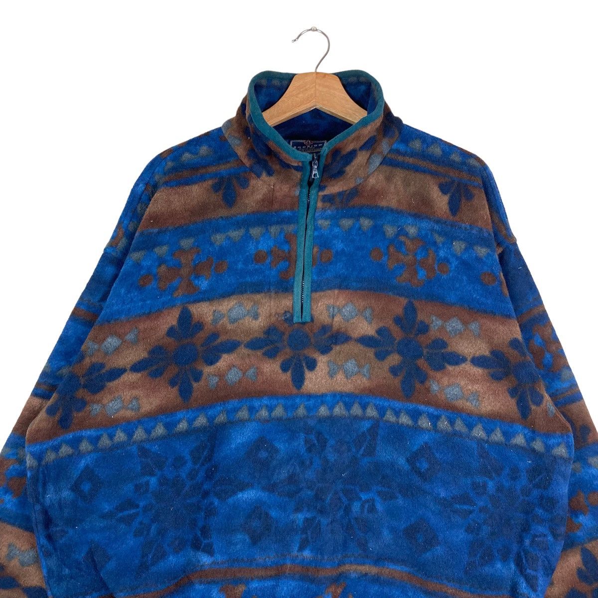 Vintage Vintage Rodrigo Two Tone Navajo Design Quarter Zip Pullover Size US M / EU 48-50 / 2 - 2 Thumbnail