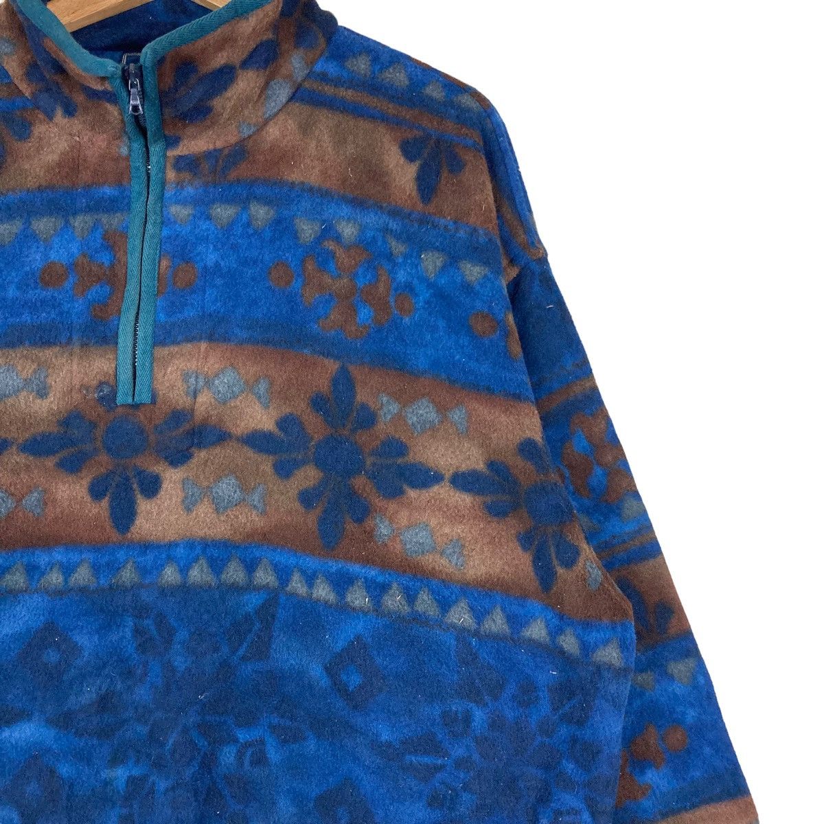 Vintage Vintage Rodrigo Two Tone Navajo Design Quarter Zip Pullover Size US M / EU 48-50 / 2 - 3 Thumbnail