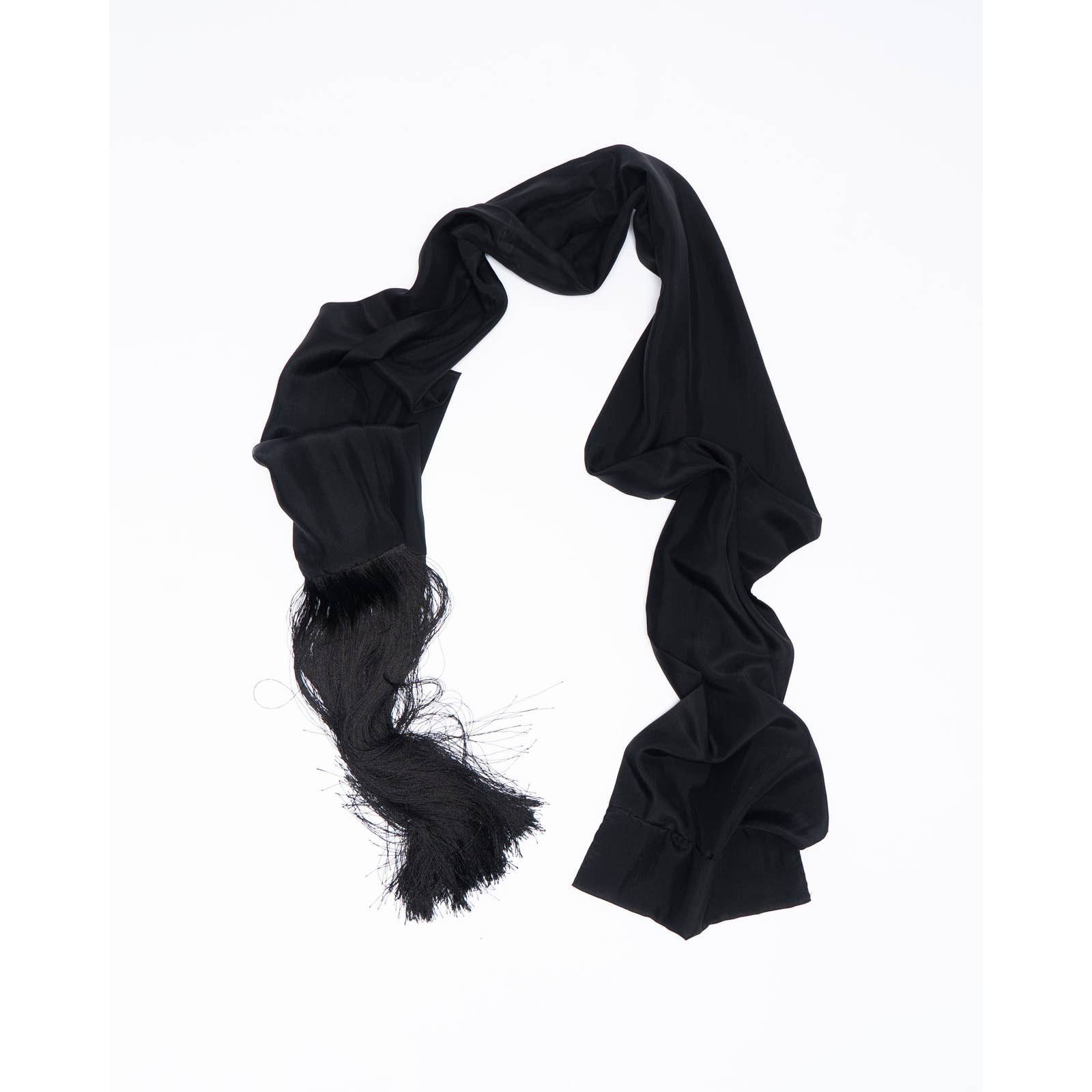 Haider Ackermann SS14 Black Fringed Scarf Size ONE SIZE - 1 Thumbnail