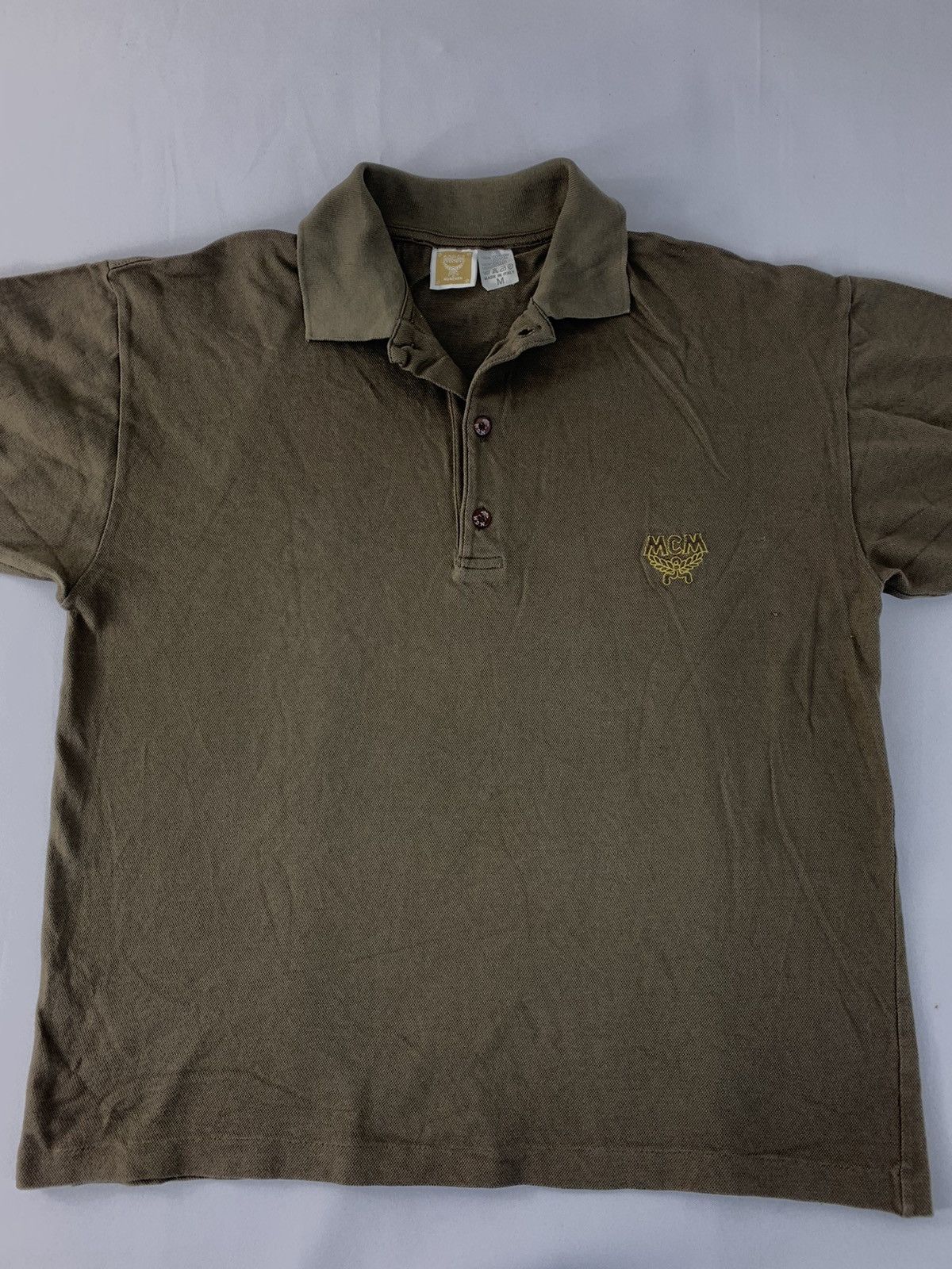MCM 90s MCM Muchen Italian Made Embroidery Logo Polo Tee Size US M / EU 48-50 / 2 - 3 Thumbnail