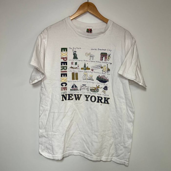 Vintage Vintage New York Shirt NYC TShirt White Big Apple Tee 90s