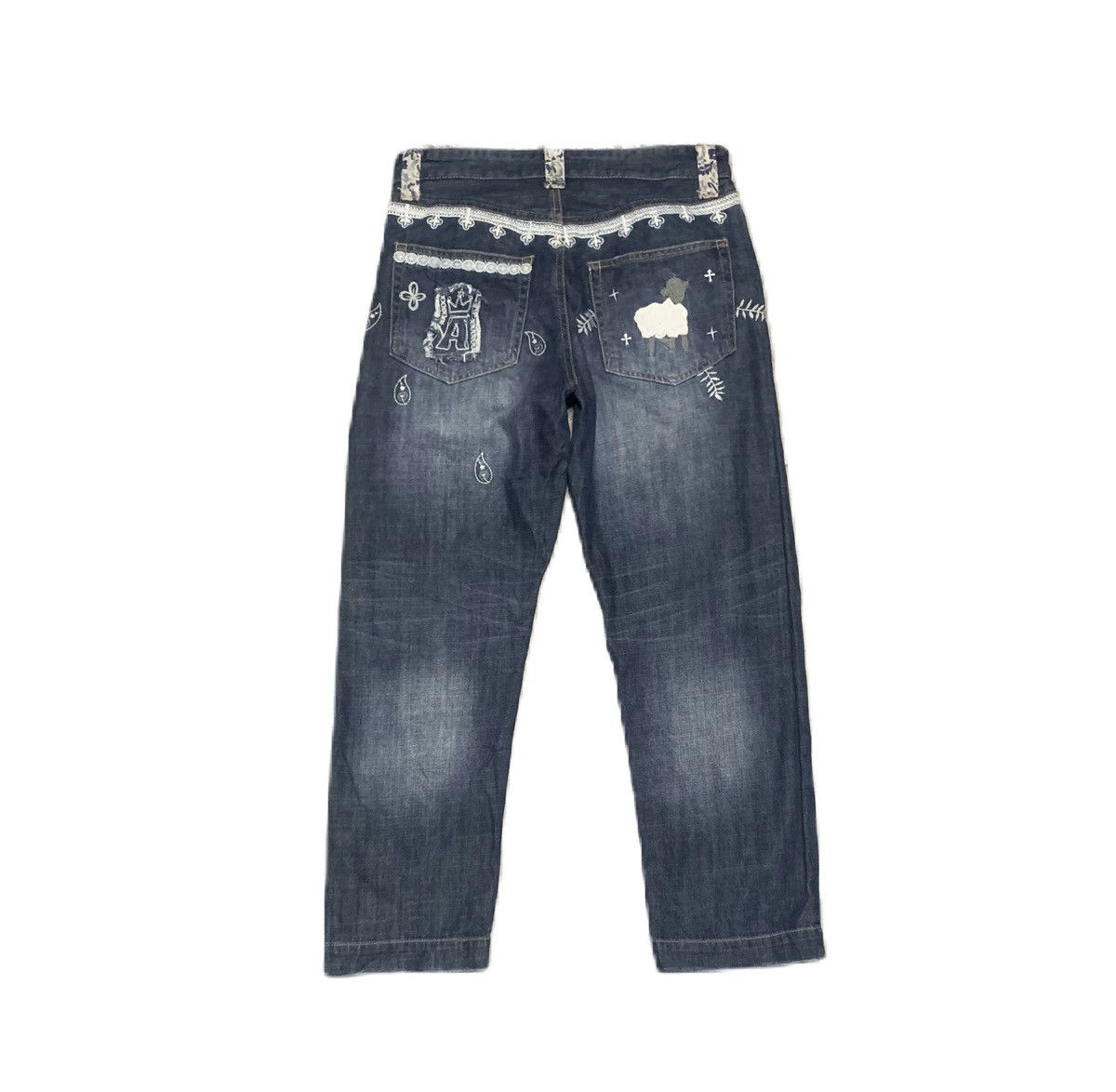 If Six Was Nine Vintage Japanese Brand Shashiko Boro Jeans Size US 32 / EU 48 - 2 Thumbnail