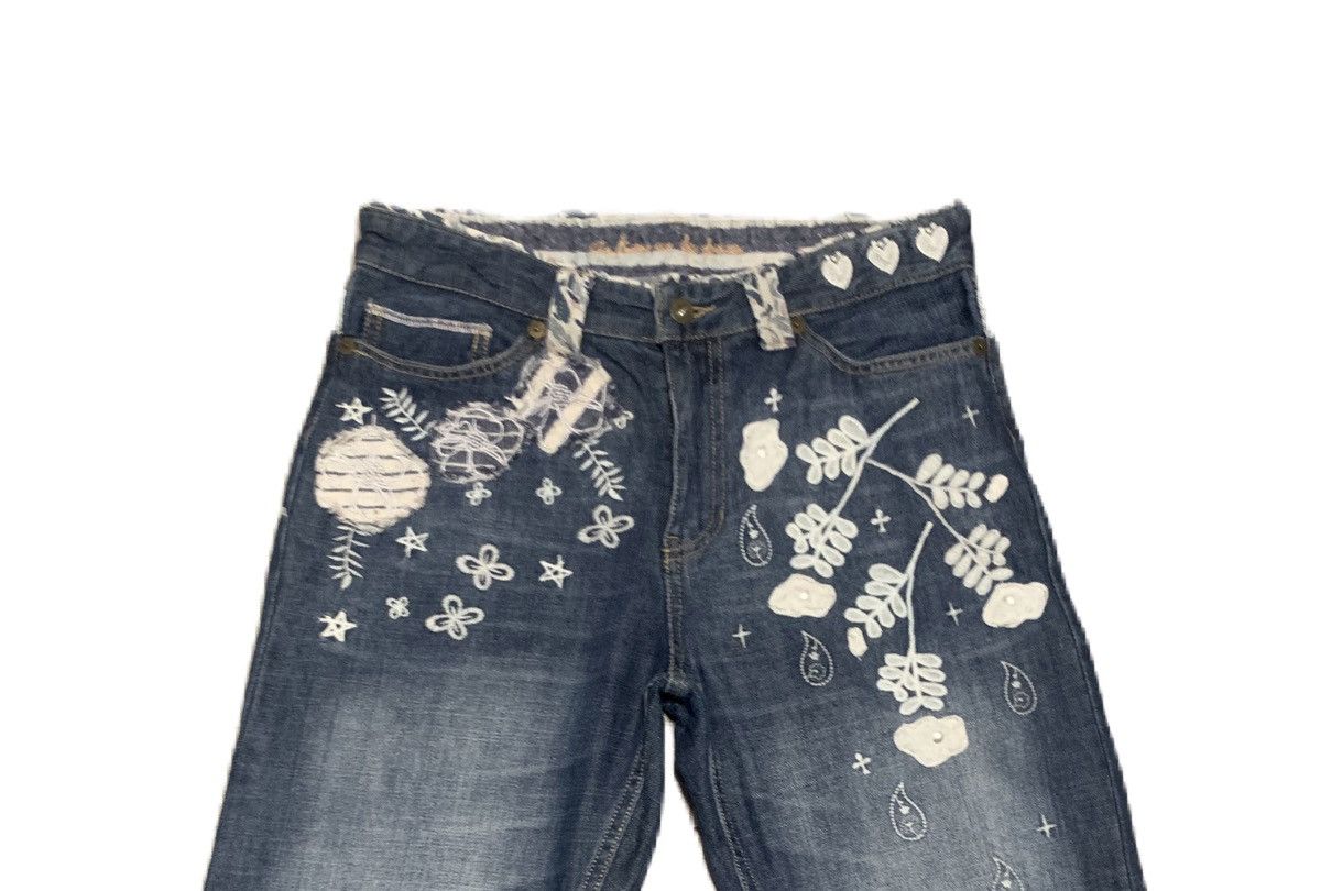 If Six Was Nine Vintage Japanese Brand Shashiko Boro Jeans Size US 32 / EU 48 - 3 Thumbnail