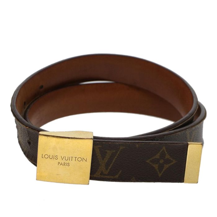 On Sale Authentic Louis Vuitton Ceinture Carre LV Monogram 