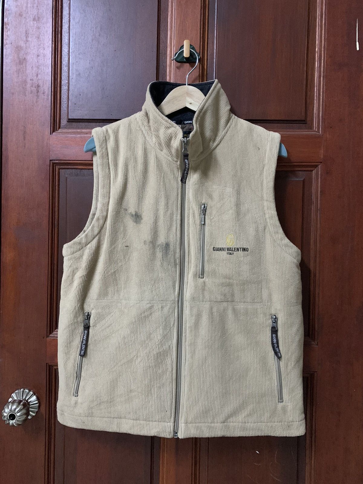 VTG Gianni Valentino Corduroy Quilted Vest