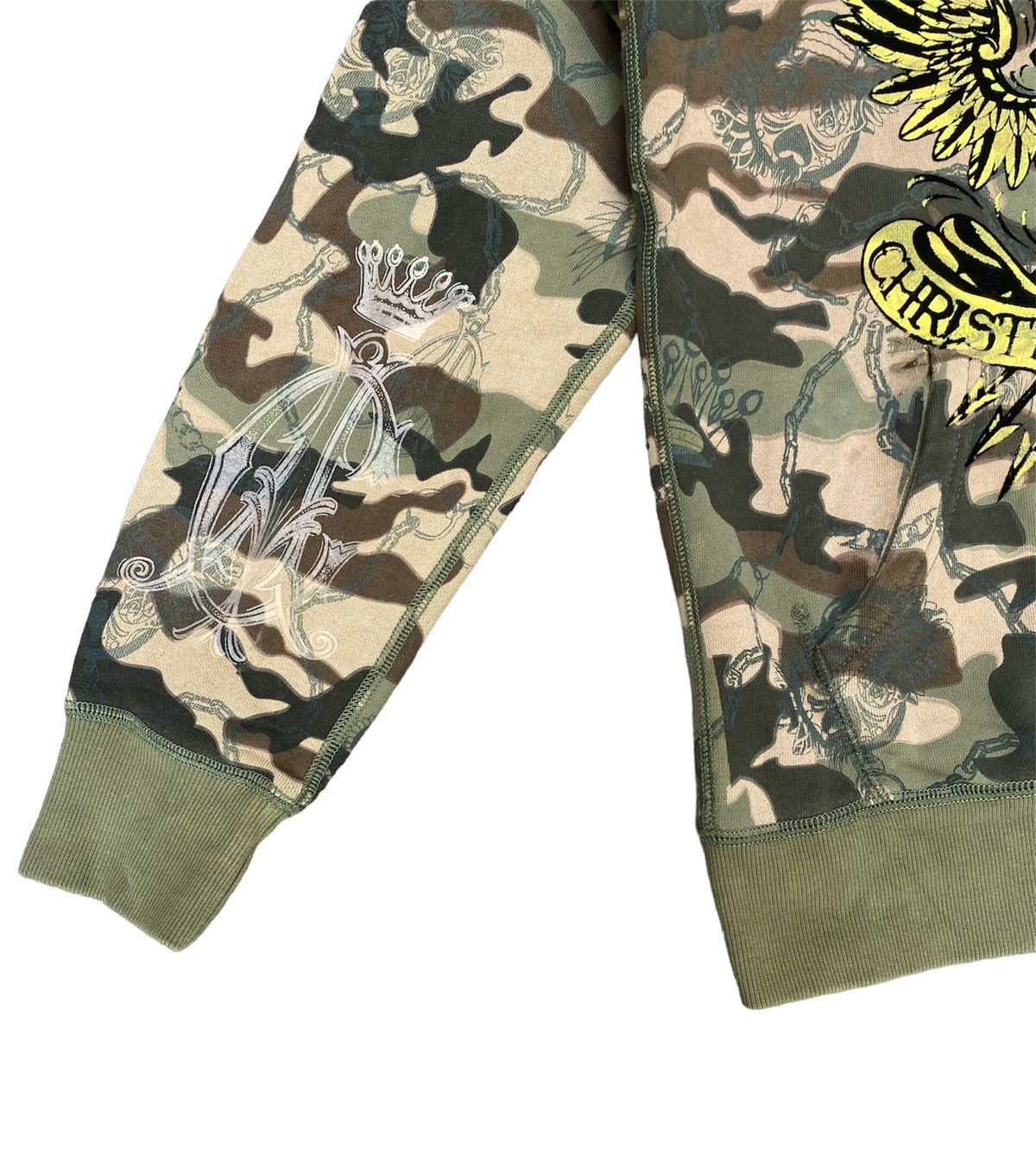 Christian Audigier Ed Hardy Christian Audigier Zip Up Hoodie Camo Army Skulls Size US XS / EU 42 / 0 - 3 Thumbnail