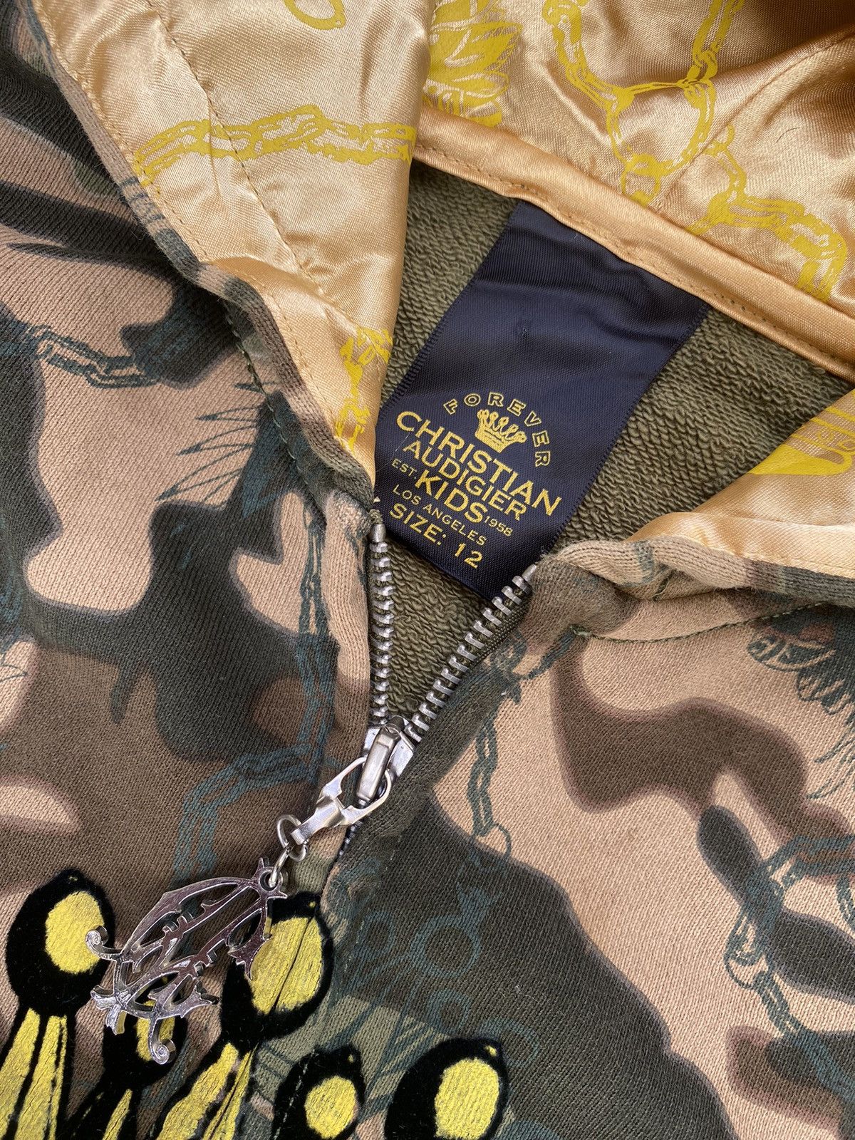 Christian Audigier Ed Hardy Christian Audigier Zip Up Hoodie Camo Army Skulls Size US XS / EU 42 / 0 - 6 Thumbnail