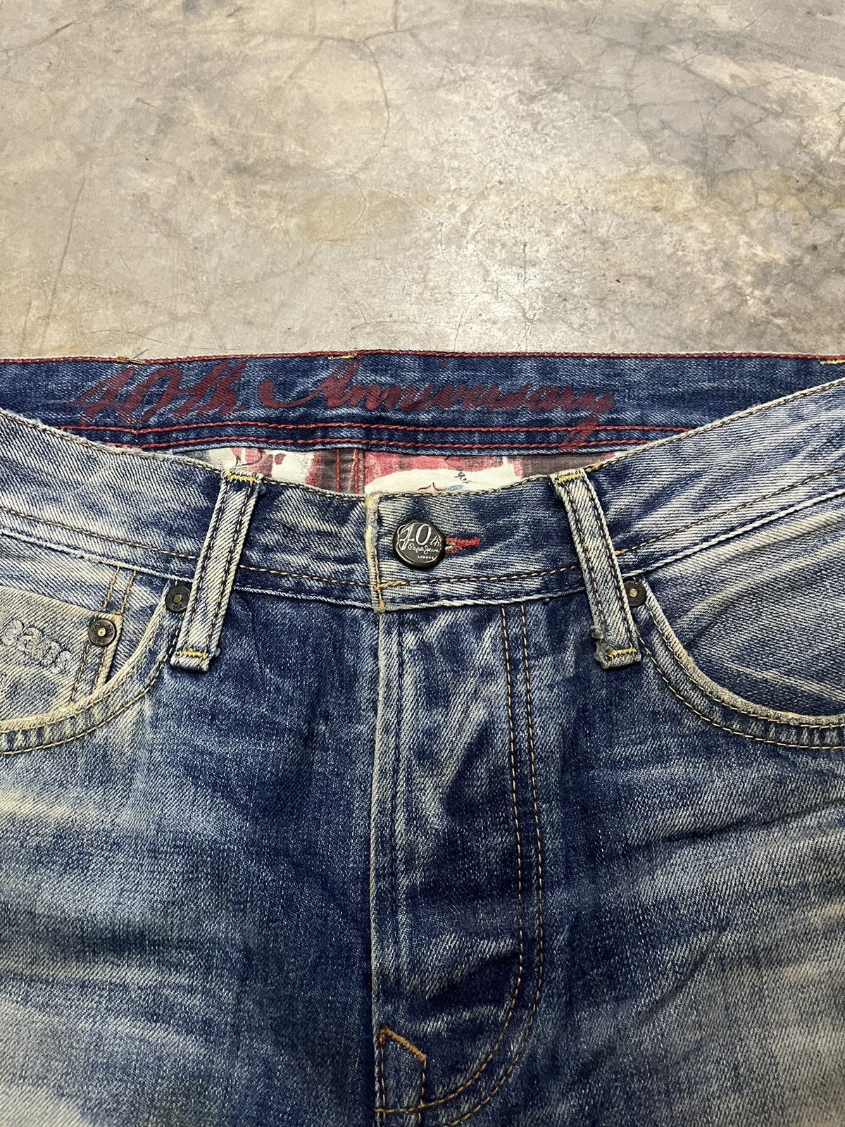Pepe Jeans Vintage Y2K pepe Jeans faded baggy embroidered UK Flag Size US 30 / EU 46 - 7 Thumbnail