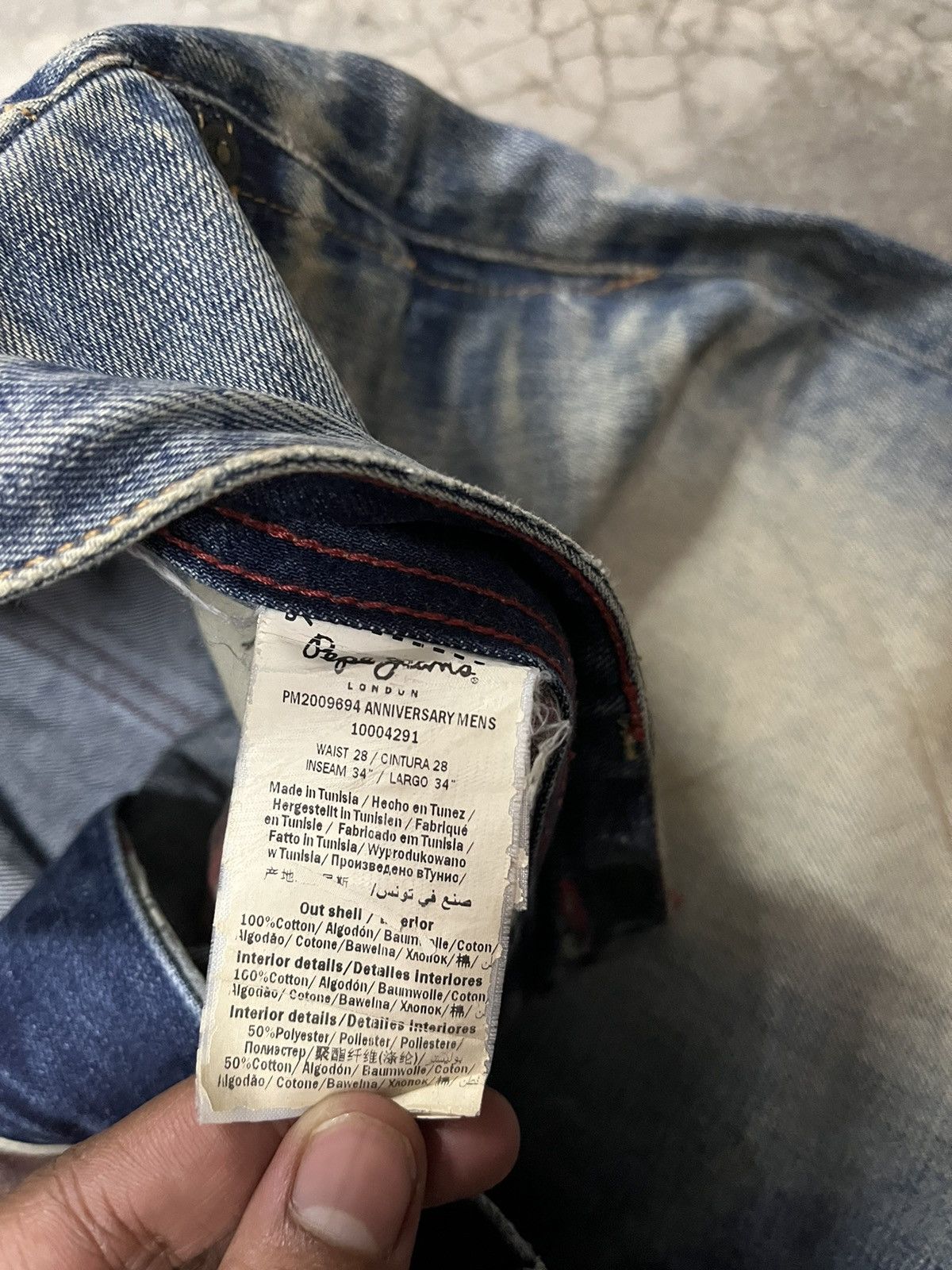 Pepe Jeans Vintage Y2K pepe Jeans faded baggy embroidered UK Flag Size US 30 / EU 46 - 8 Thumbnail