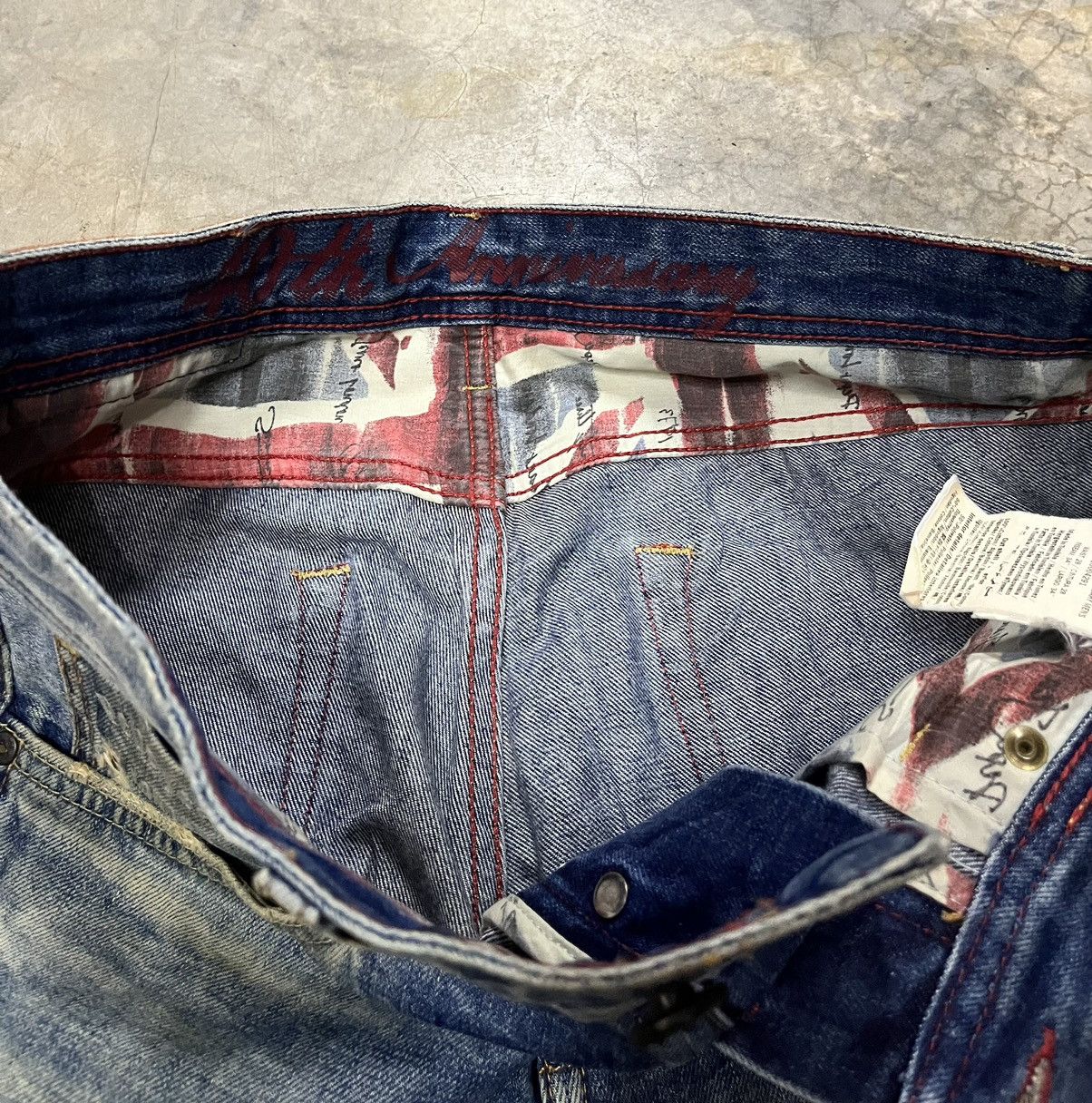 Pepe Jeans Vintage Y2K pepe Jeans faded baggy embroidered UK Flag Size US 30 / EU 46 - 9 Thumbnail