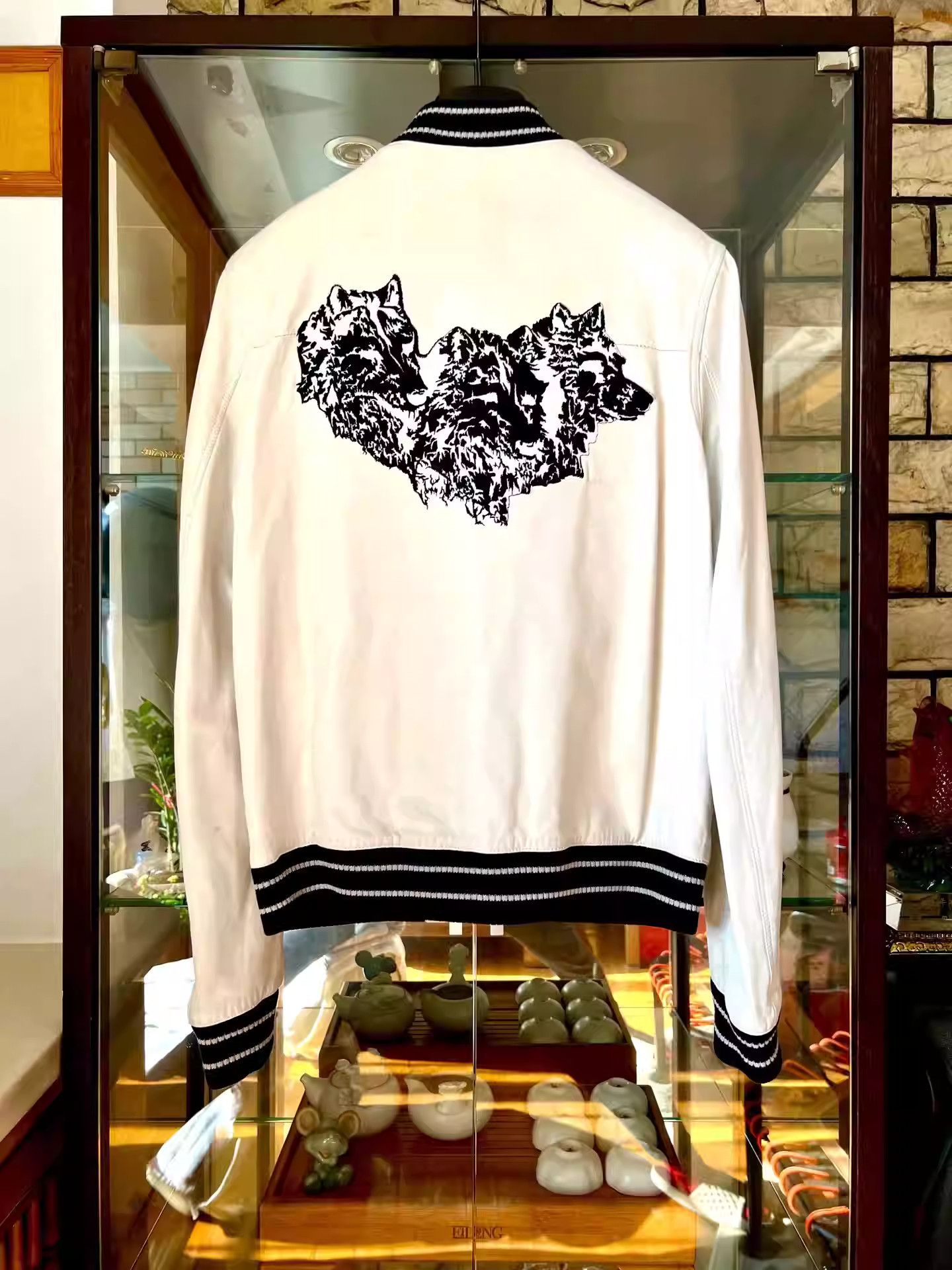 Dior dior White Lambskin Triple Wolf Leather Jacket Size US M / EU 48-50 / 2 - 2 Thumbnail