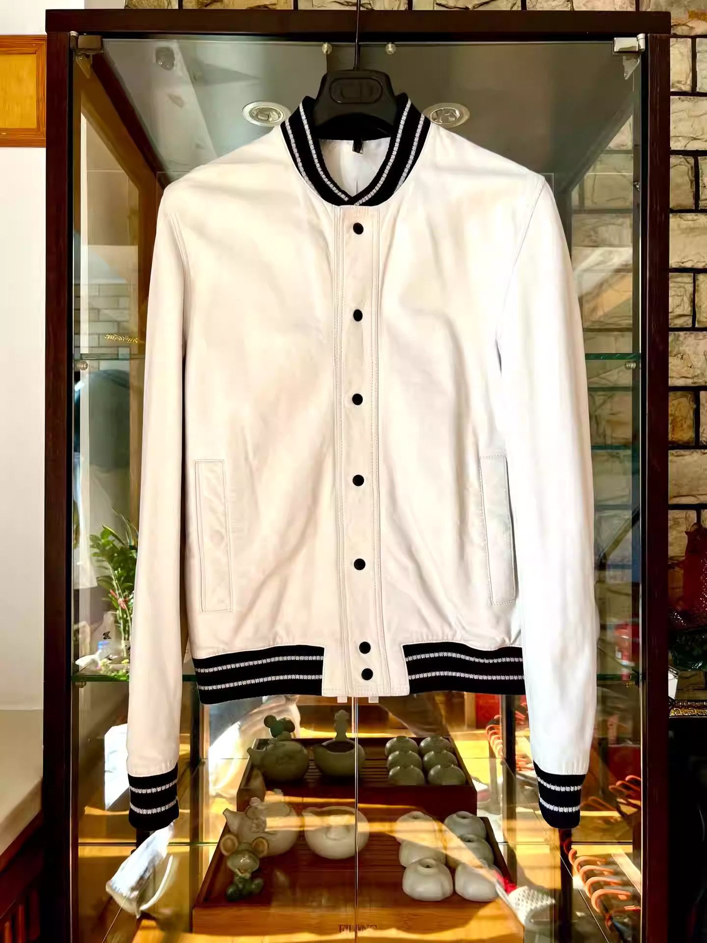 Dior dior White Lambskin Triple Wolf Leather Jacket Size US M / EU 48-50 / 2 - 1 Thumbnail
