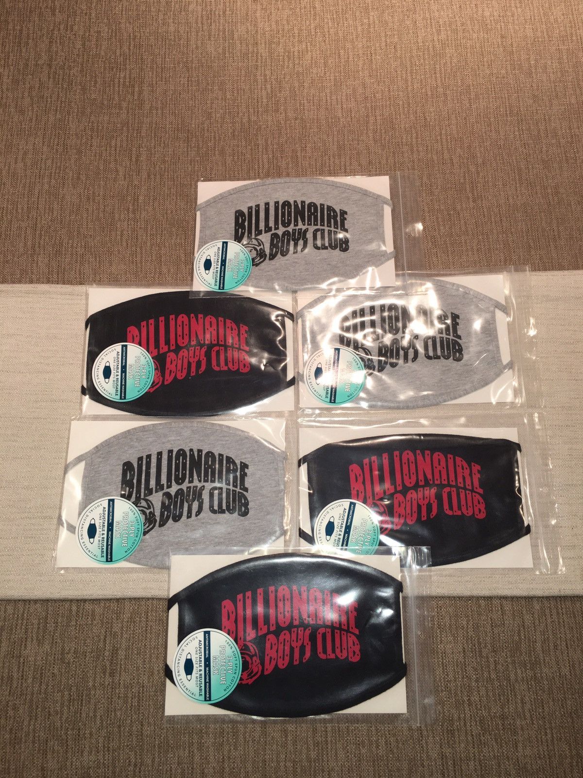 Billionaire Boys Club Billionaire Boys Club ‘Gray and Black’ Face Mask Size ONE SIZE - 2 Thumbnail