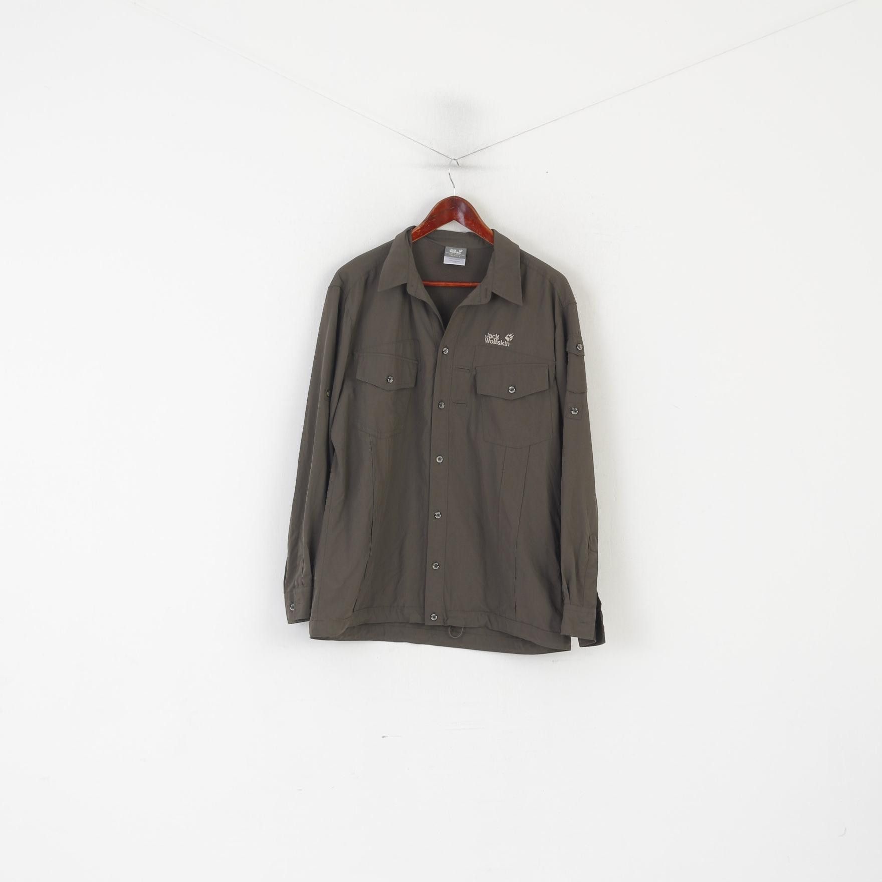 Jack Wolfskin Jack Wolfskin Travel Men L Casual Shirt Green Nylon 1246 Size US L / EU 52-54 / 3 - 2 Thumbnail
