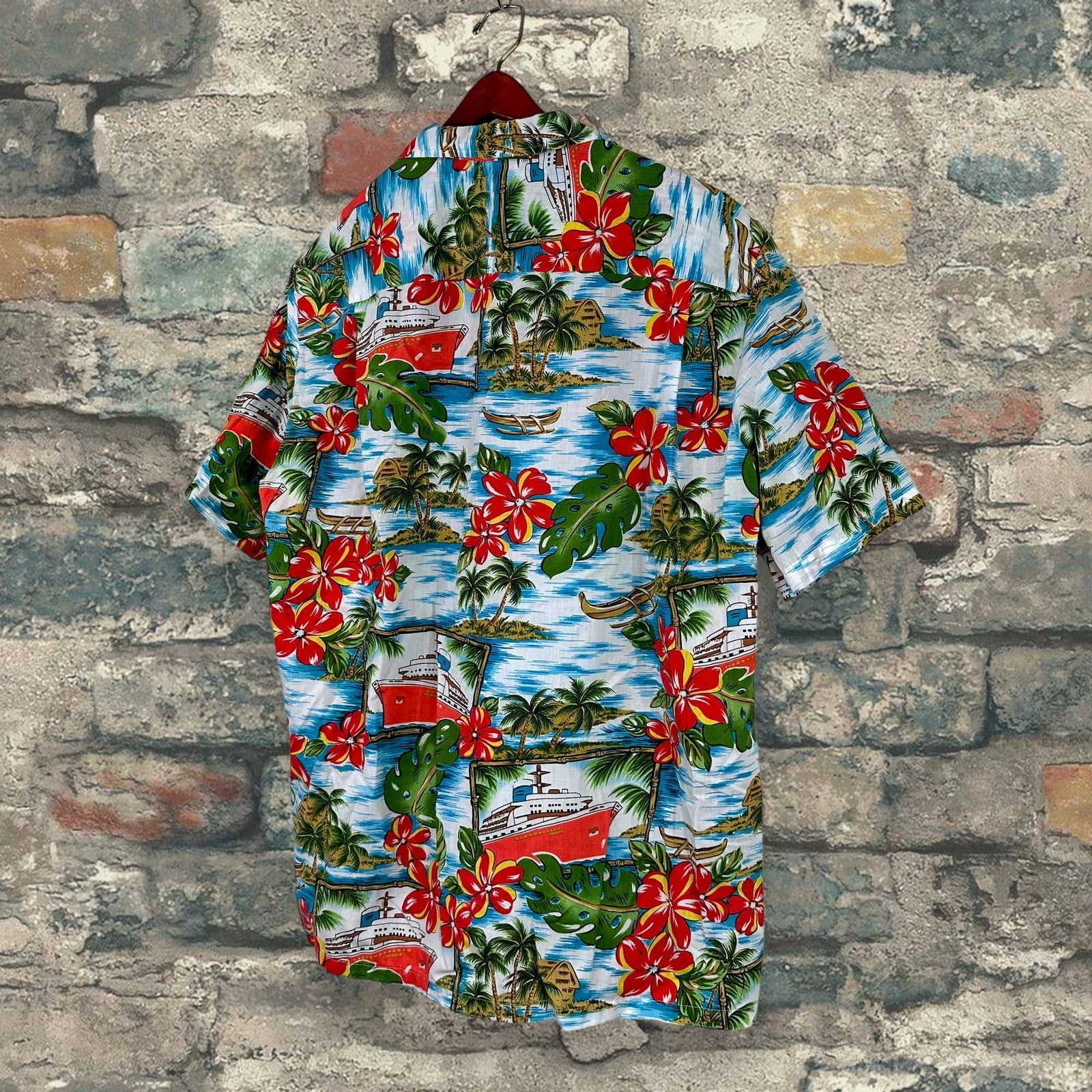 Vintage Vintage Hawaiian Shirt Made in Hawaii Button Up Collared 90s Size US XL / EU 56 / 4 - 6 Thumbnail