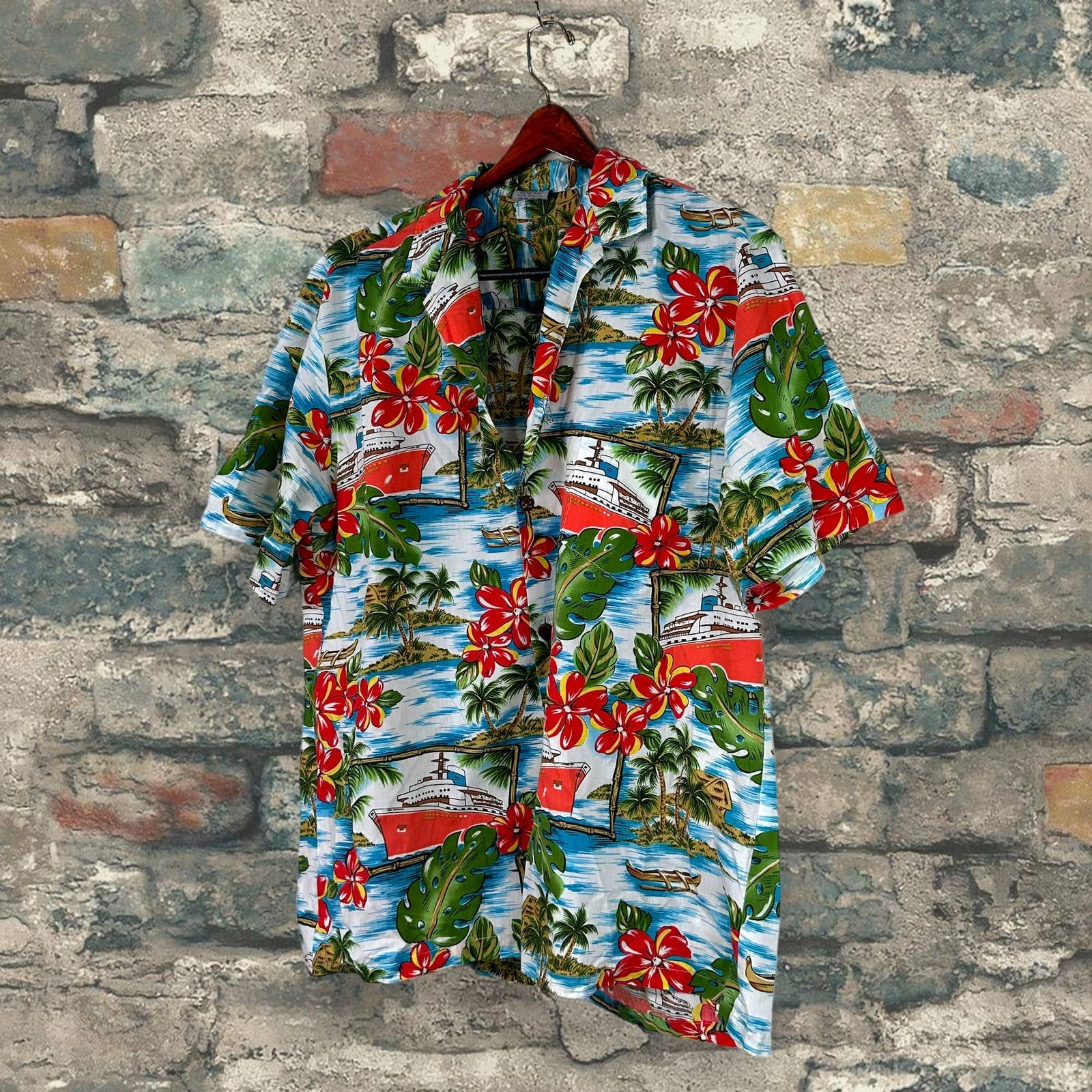 Vintage Vintage Hawaiian Shirt Made in Hawaii Button Up Collared 90s Size US XL / EU 56 / 4 - 4 Thumbnail