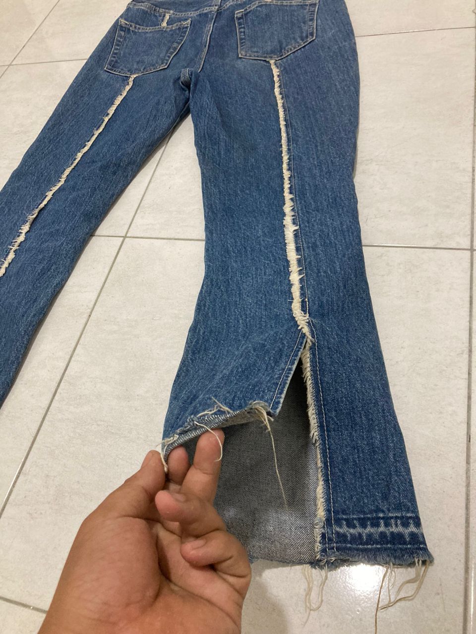 Japanese Brand Vintage MOUSSY Distressed jeans Size US 27 - 1 Thumbnail