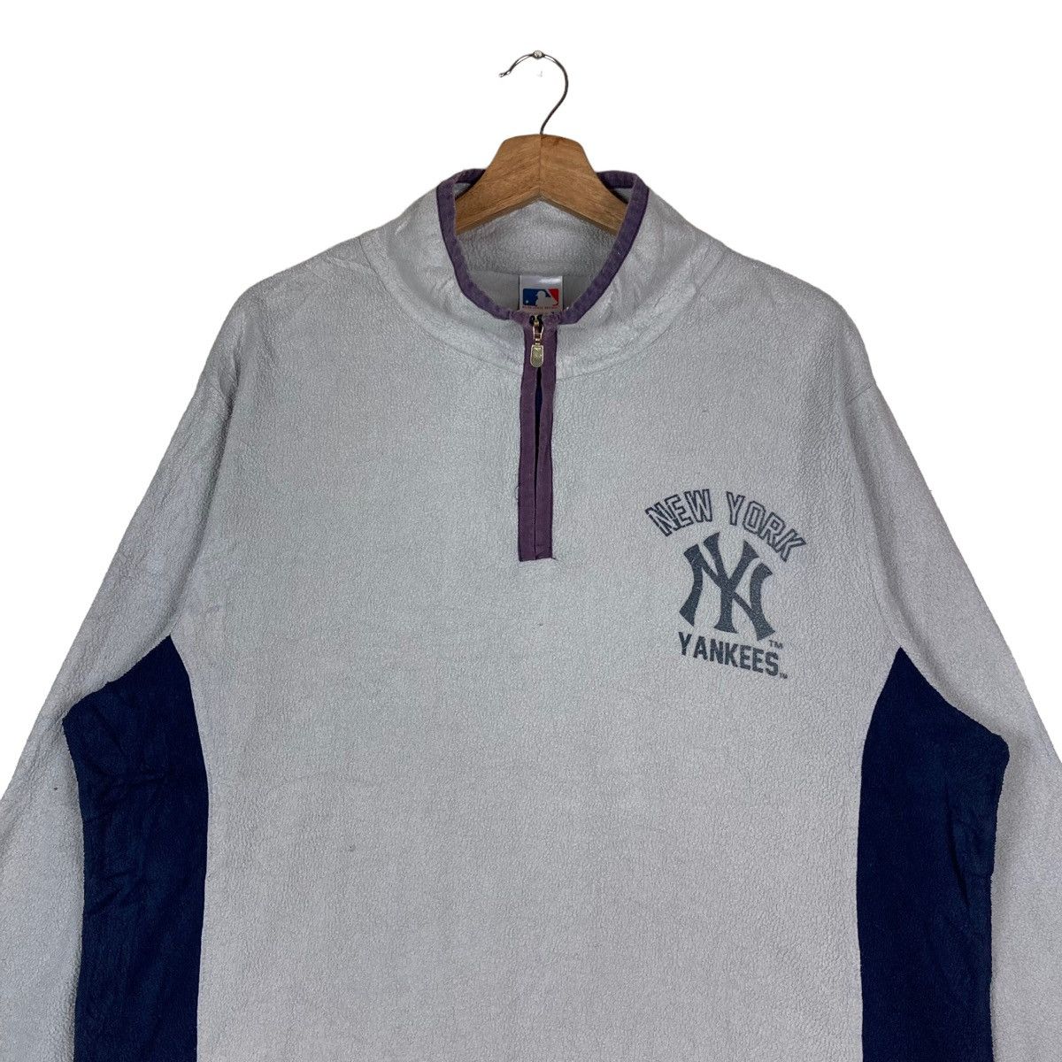 MLB Vintage Major League Baseball New Yankees Quarter Zip Size US XL / EU 56 / 4 - 2 Thumbnail
