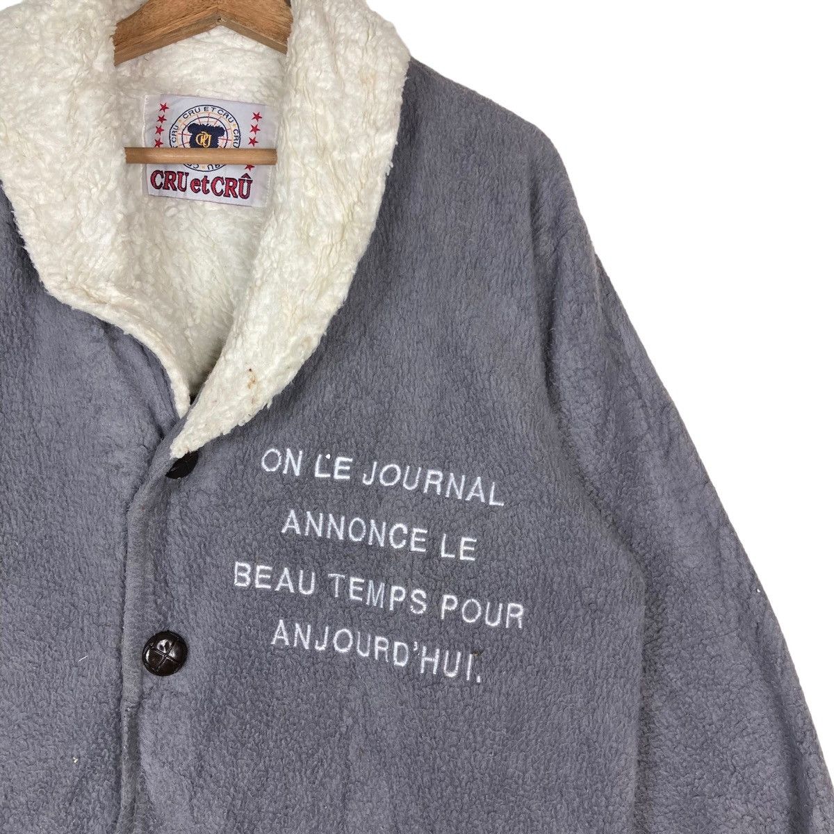 Vintage Vintage CRU et CRU Single Pocket Button Up Fleece Jacket Size US M / EU 48-50 / 2 - 3 Thumbnail