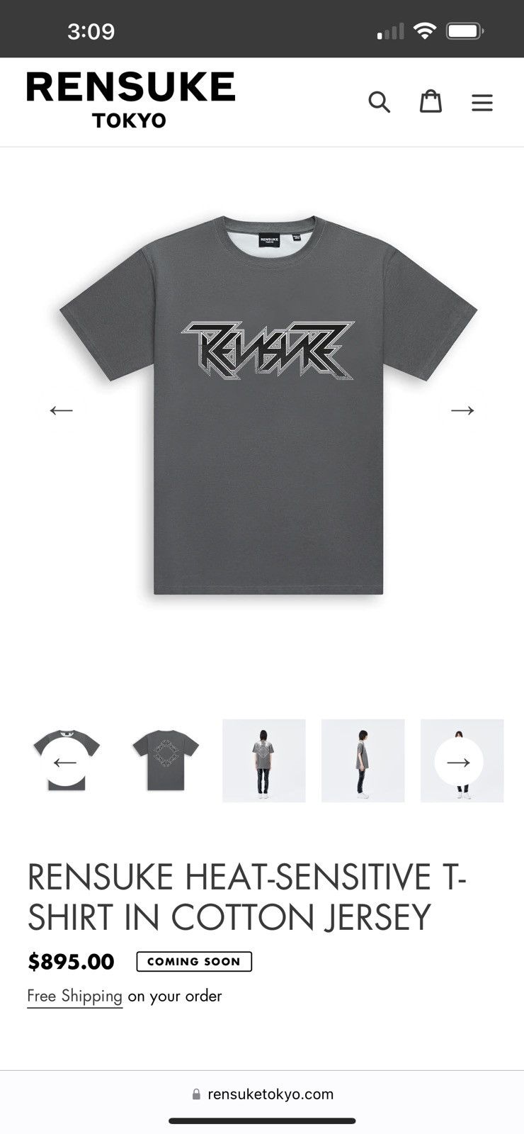 Japanese Brand RENSUKE HEAT-SENSITIVE T-SHIRT IN COTTON JERSEY size XL Size US XL / EU 56 / 4 - 7 Thumbnail