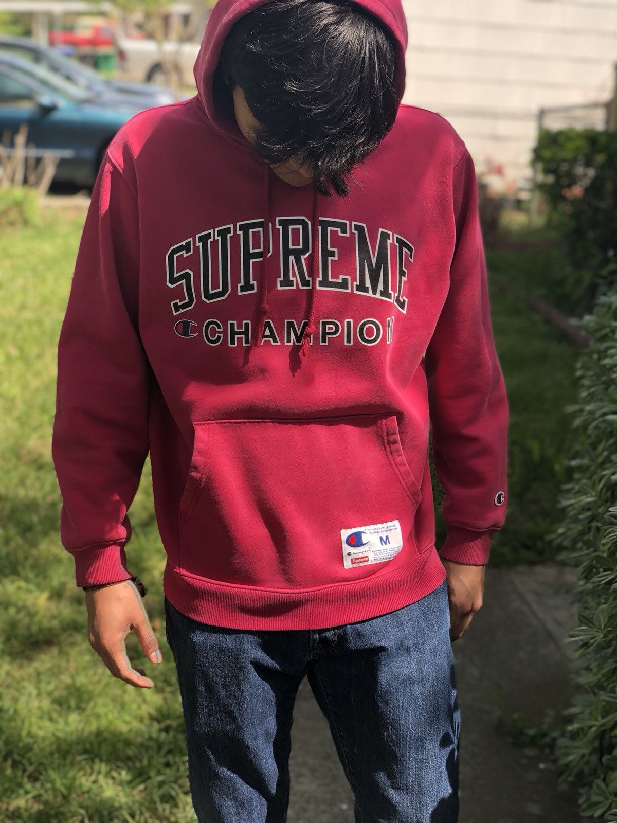 Supreme Supreme X Champion Hoodie | Grailed