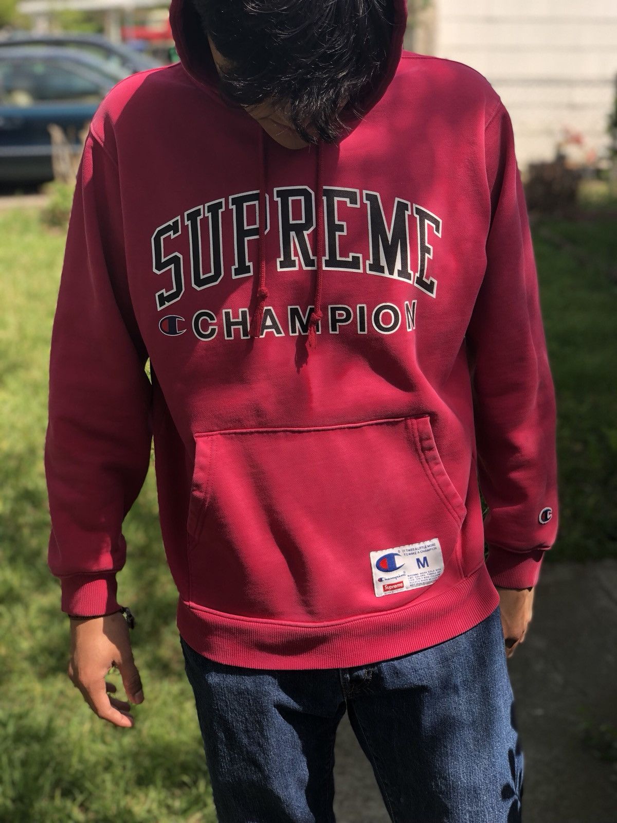 Supreme and champion good hoodies