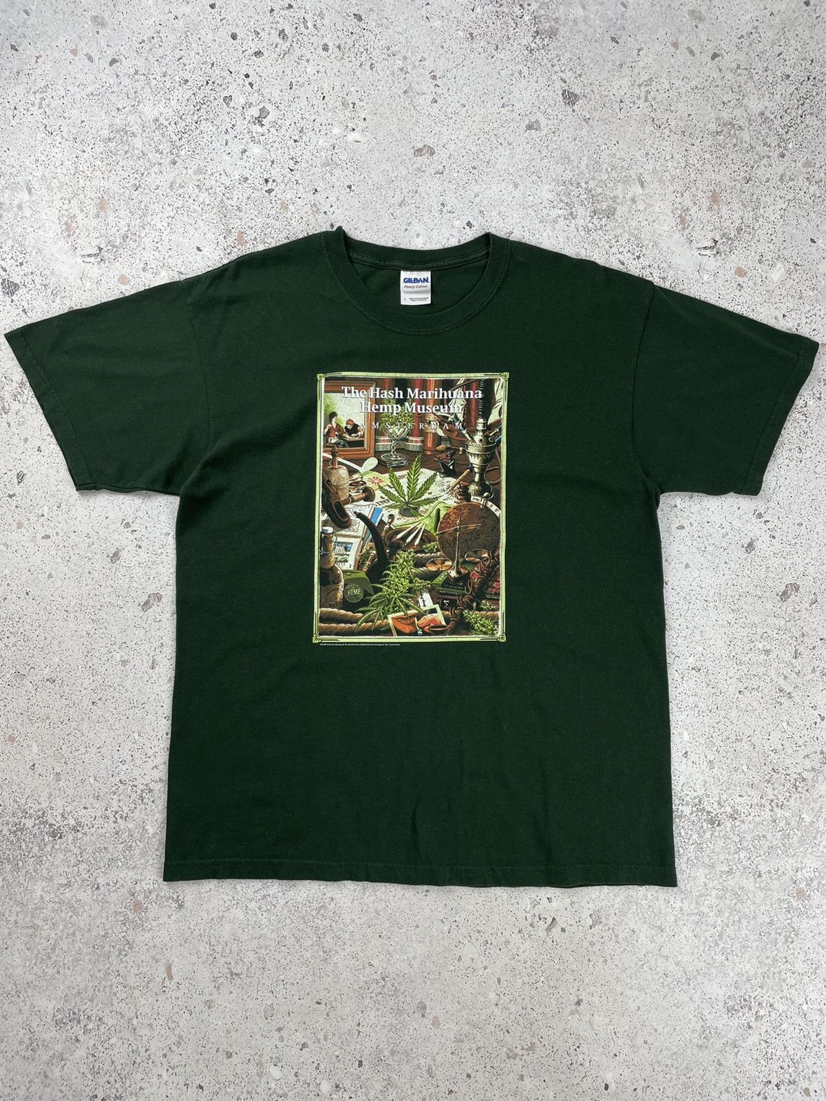 Vintage Vintage y2k Hash Marihuana Logo Tee T-Shirt Size US L / EU 52-54 / 3 - 1 Thumbnail