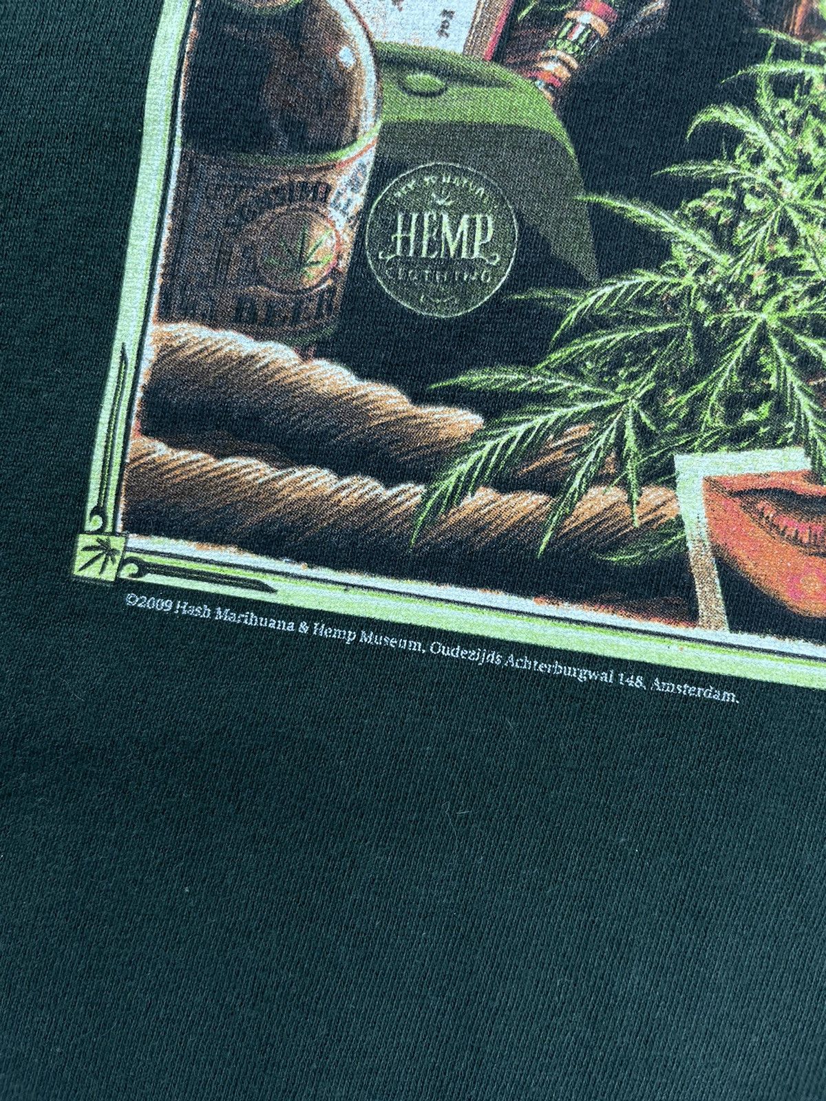 Vintage Vintage y2k Hash Marihuana Logo Tee T-Shirt Size US L / EU 52-54 / 3 - 5 Thumbnail