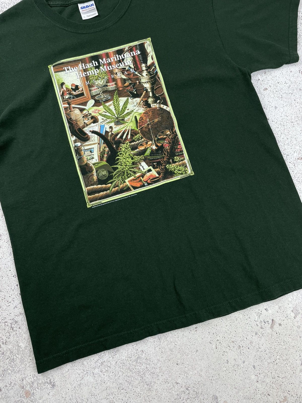 Vintage Vintage y2k Hash Marihuana Logo Tee T-Shirt Size US L / EU 52-54 / 3 - 3 Thumbnail