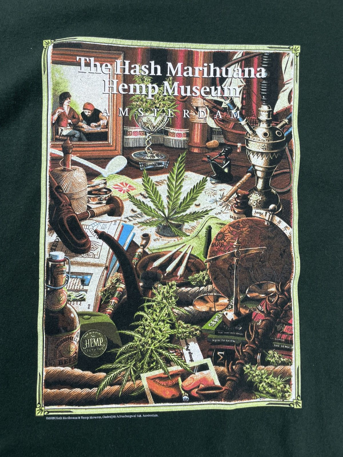 Vintage Vintage y2k Hash Marihuana Logo Tee T-Shirt Size US L / EU 52-54 / 3 - 4 Thumbnail