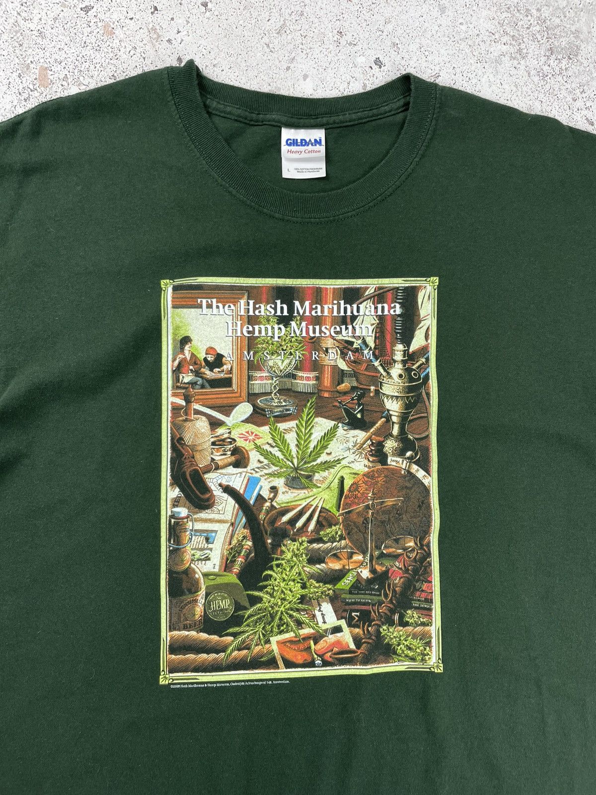 Vintage Vintage y2k Hash Marihuana Logo Tee T-Shirt Size US L / EU 52-54 / 3 - 2 Thumbnail