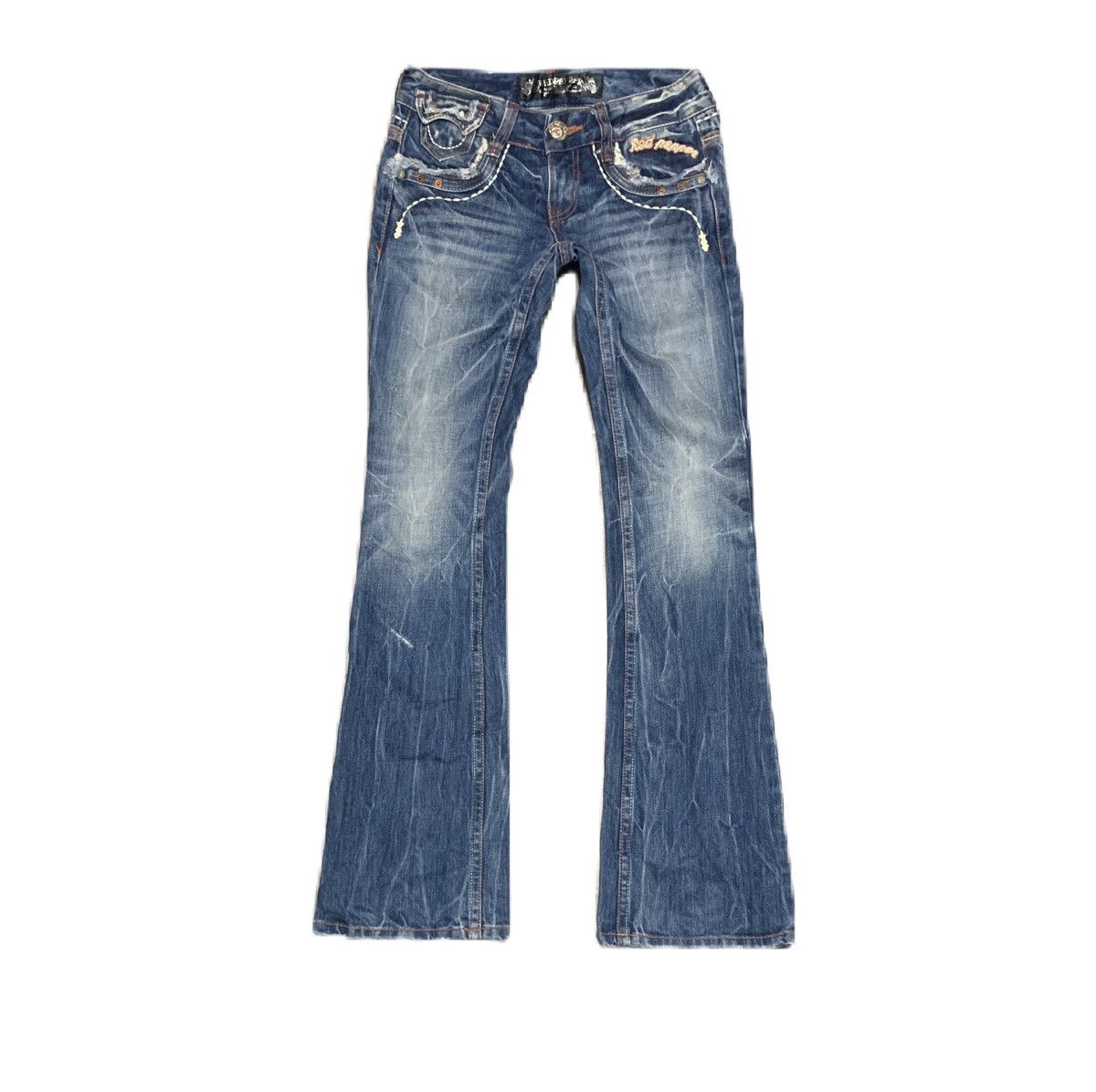 If Six Was Nine Vintage RedPepper Flare Bootcut Jeans Size 30" / US 8 / IT 44 - 2 Thumbnail
