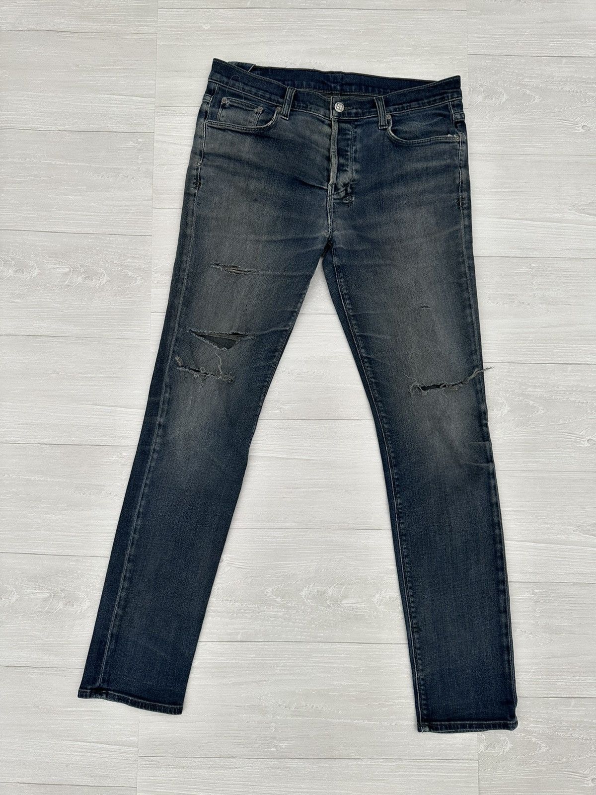 Ksubi × Vintage Vintage Distressed Ksubi Chitch Petrol Denim Jeans Sz. 31 Size US 31 - 1 Thumbnail