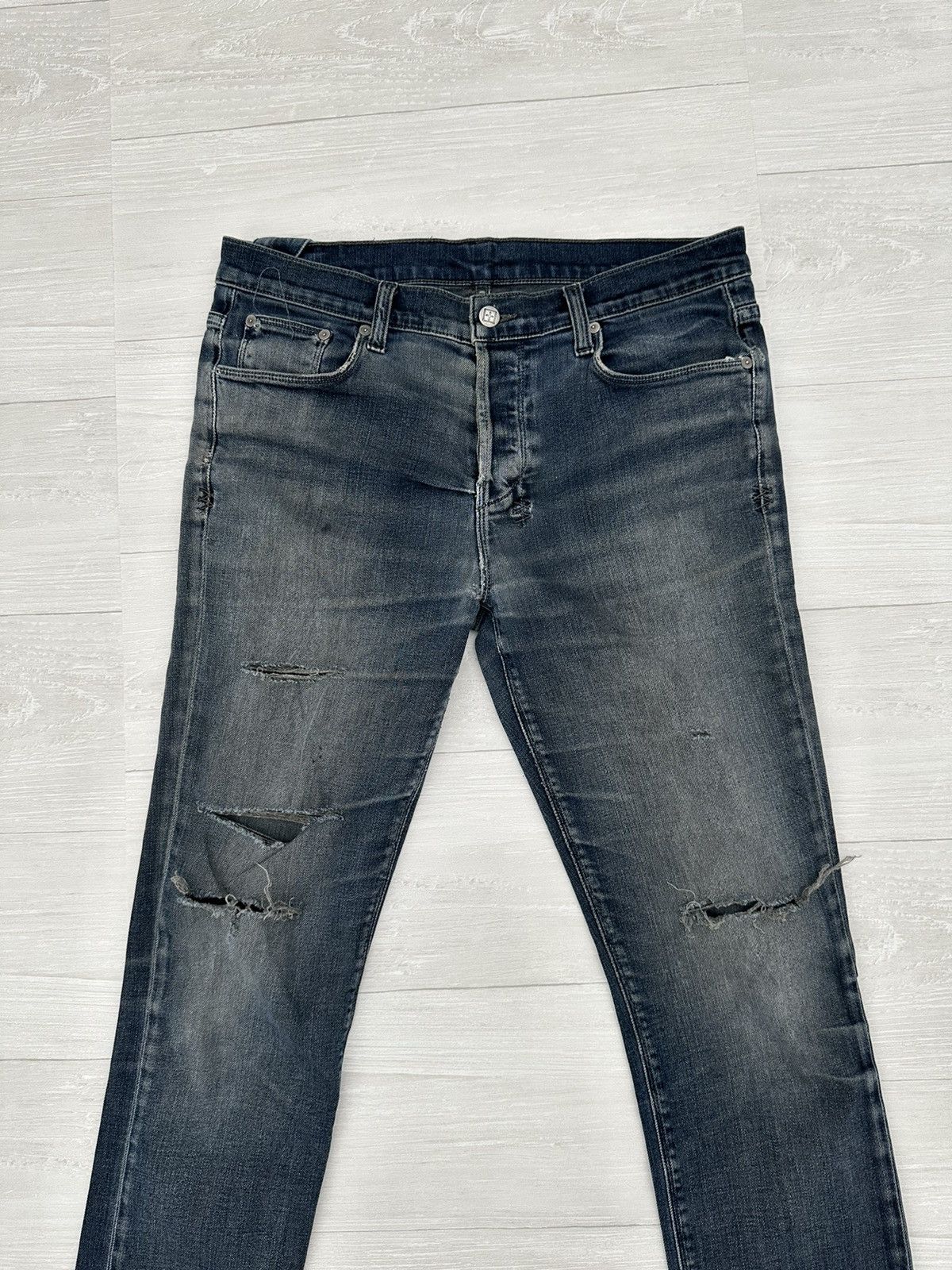 Ksubi × Vintage Vintage Distressed Ksubi Chitch Petrol Denim Jeans Sz. 31 Size US 31 - 3 Thumbnail