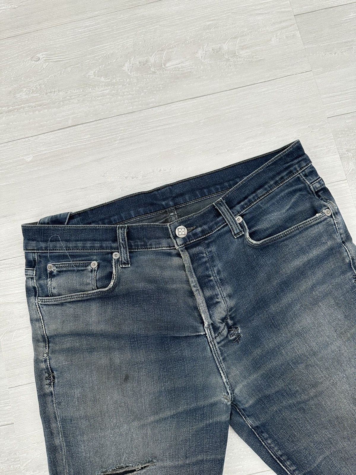 Ksubi × Vintage Vintage Distressed Ksubi Chitch Petrol Denim Jeans Sz. 31 Size US 31 - 5 Thumbnail