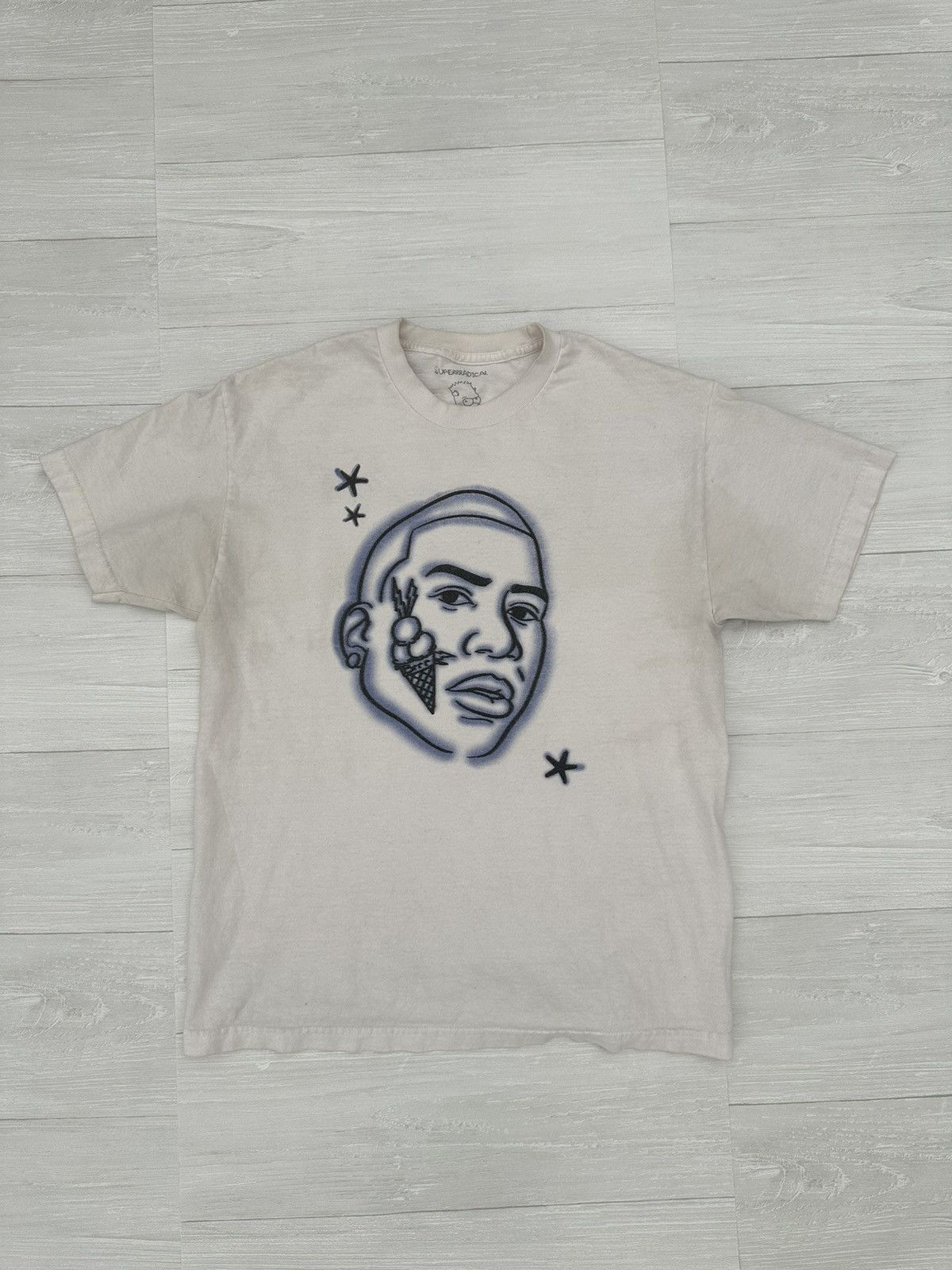 Superrradical Graffiti Airbrushed Gucci Mane Portrait Tee
