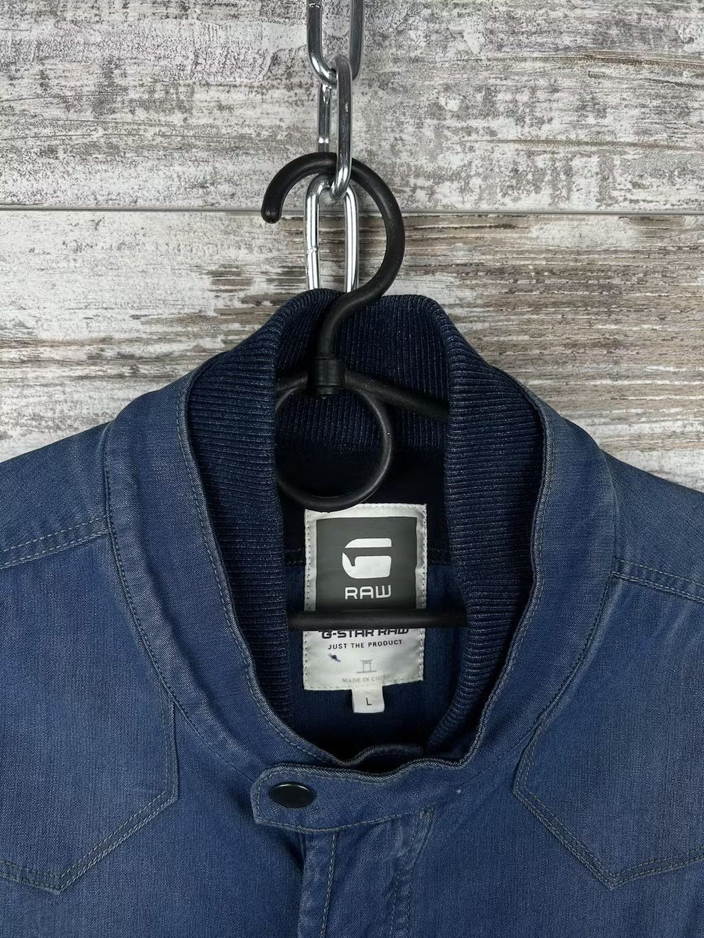 G-Star × Vintage Mens G Star Raw Denim Jacket overshot streetwear y2k Size US L / EU 52-54 / 3 - 3 Thumbnail