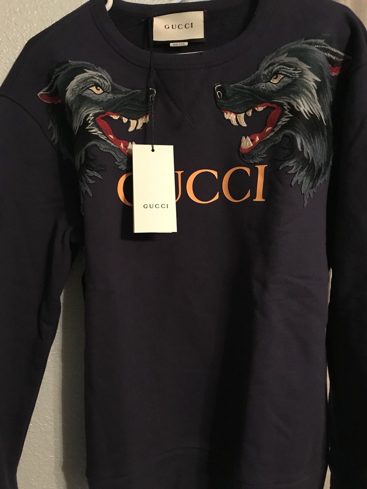 国内正規 GUCCI 18AW Blind For Love Knit ウルフニットセーター